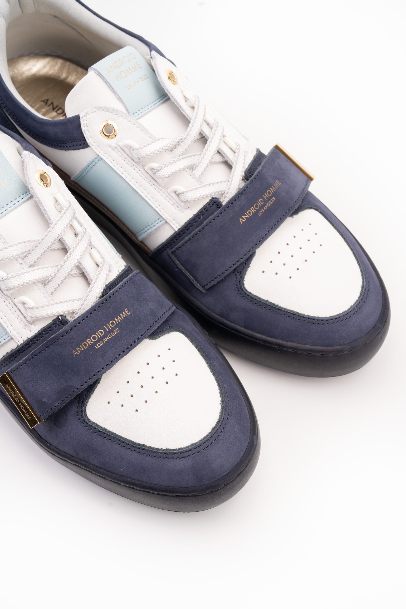 Android Homme Men's Point Dume Low Strap Nubuck/Gold Multicolour/Light Blue | AHP261-37