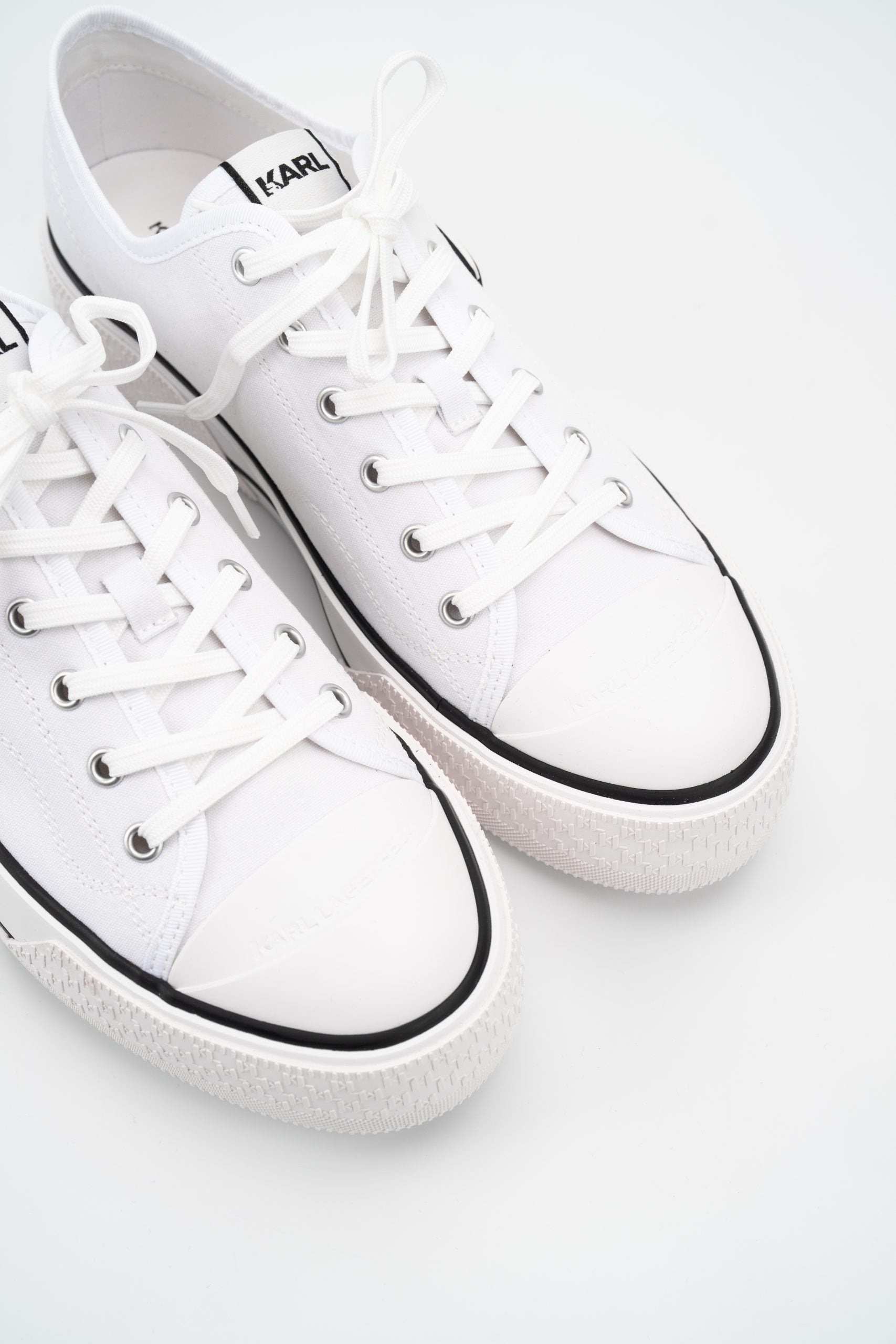 Karl Lagerfeld Men's Kampus Max NFT Lo Cnv White Canvas | KL95025A-911