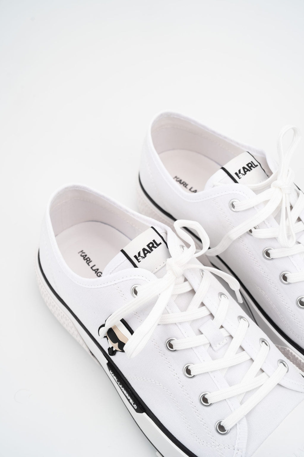 Karl Lagerfeld Men's Kampus Max NFT Lo Cnv White Canvas | KL95025A-911