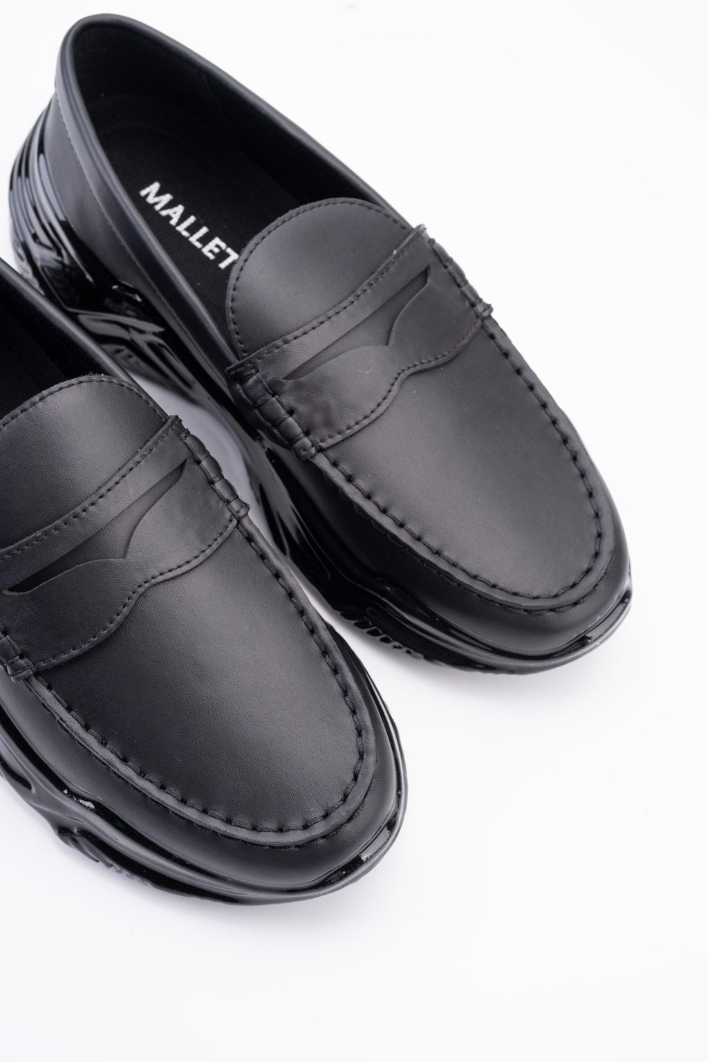 Mallet Men's Archie Loafer Triple Black | TE4075-TPB DIP