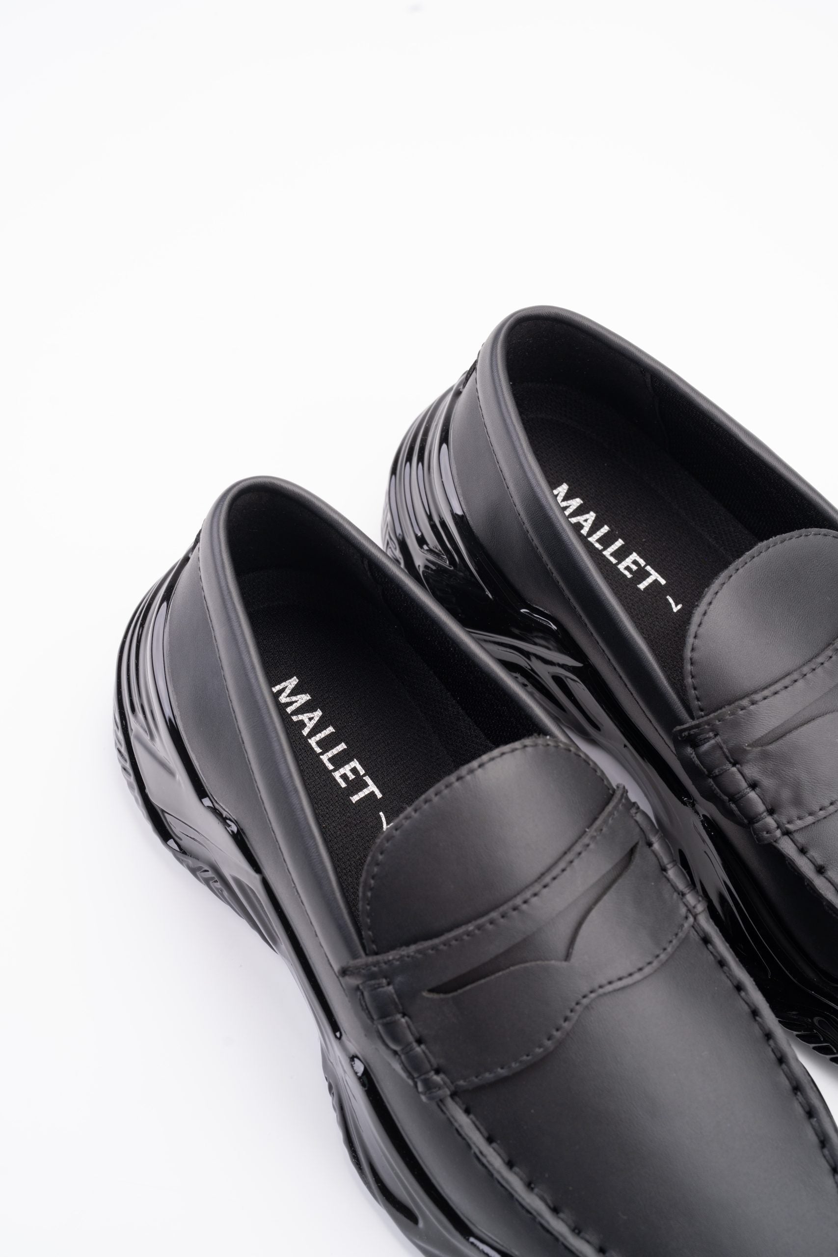 Mallet Men's Archie Loafer Triple Black | TE4075-TPB DIP