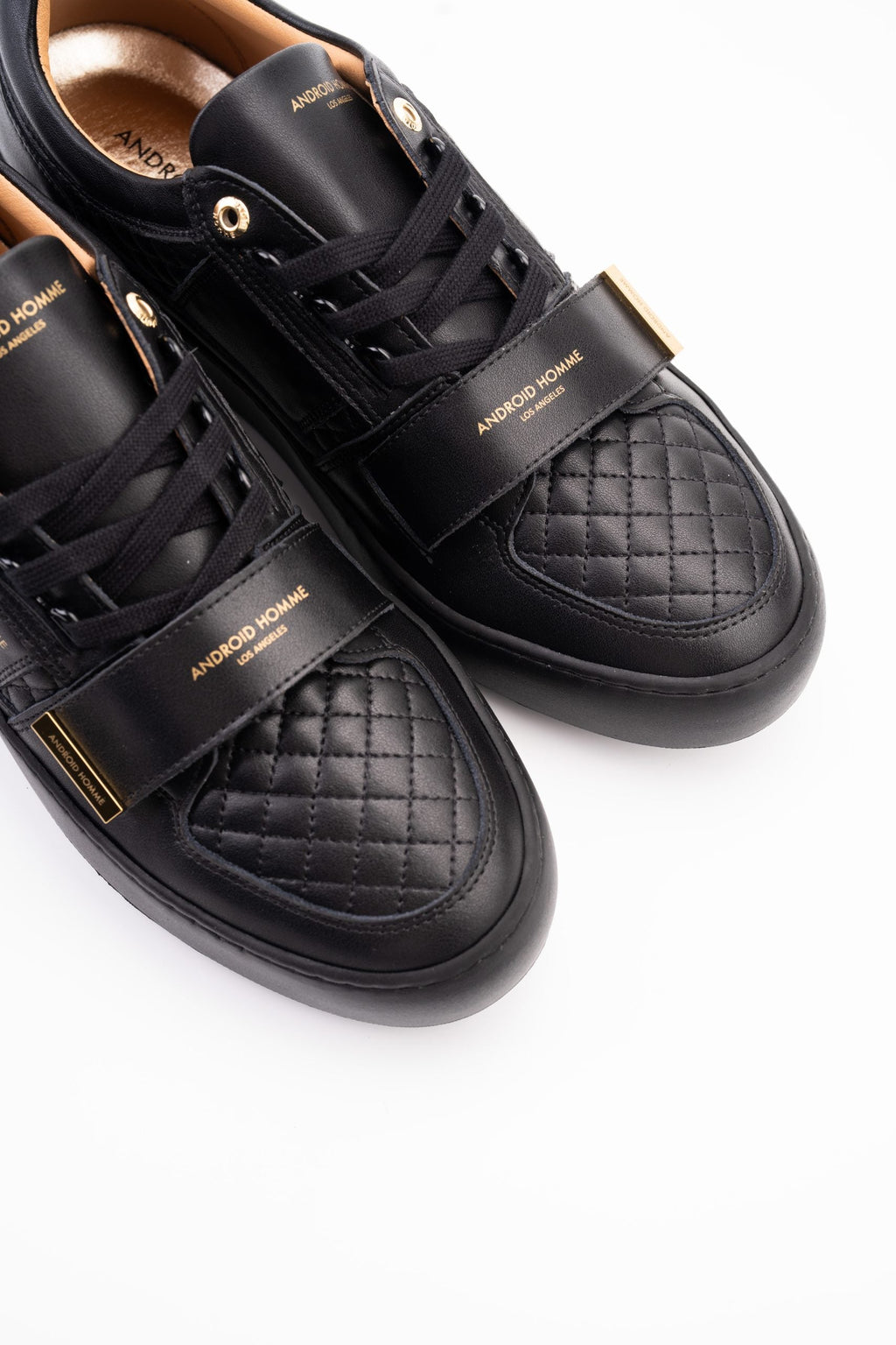 Android Homme Men's Point Dume Low Strap Quilted Leather Black | AHP261-01