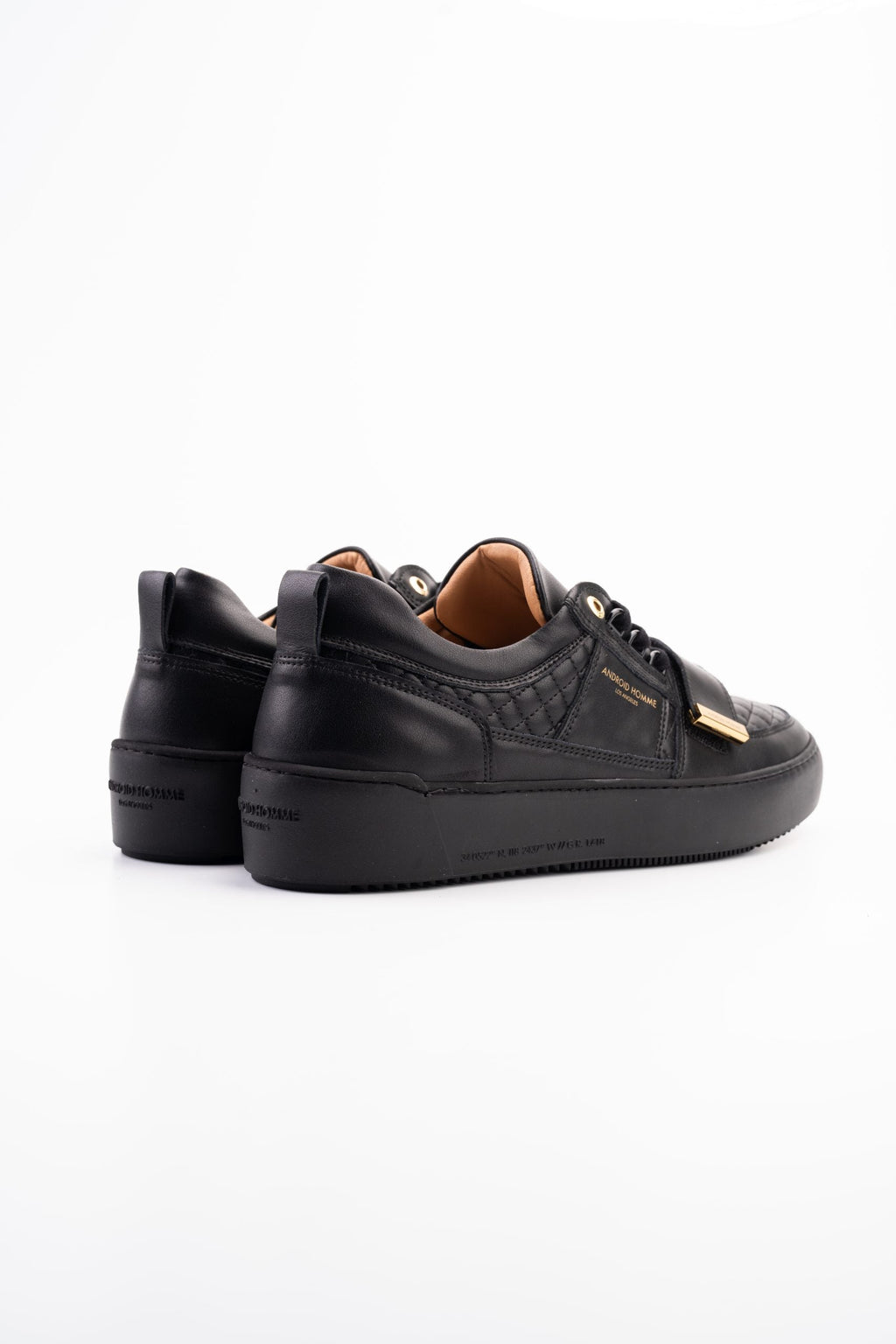 Android Homme Men's Point Dume Low Strap Quilted Leather Black | AHP261-01