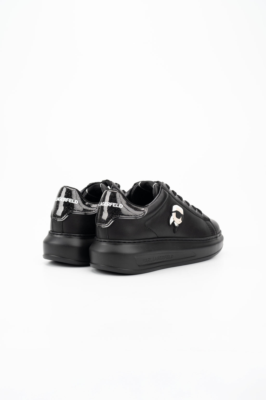 (Core) Karl Lagerfeld Ladies Kapri NFT Lo Lace Black Lthr/Mono KL62530N 00X