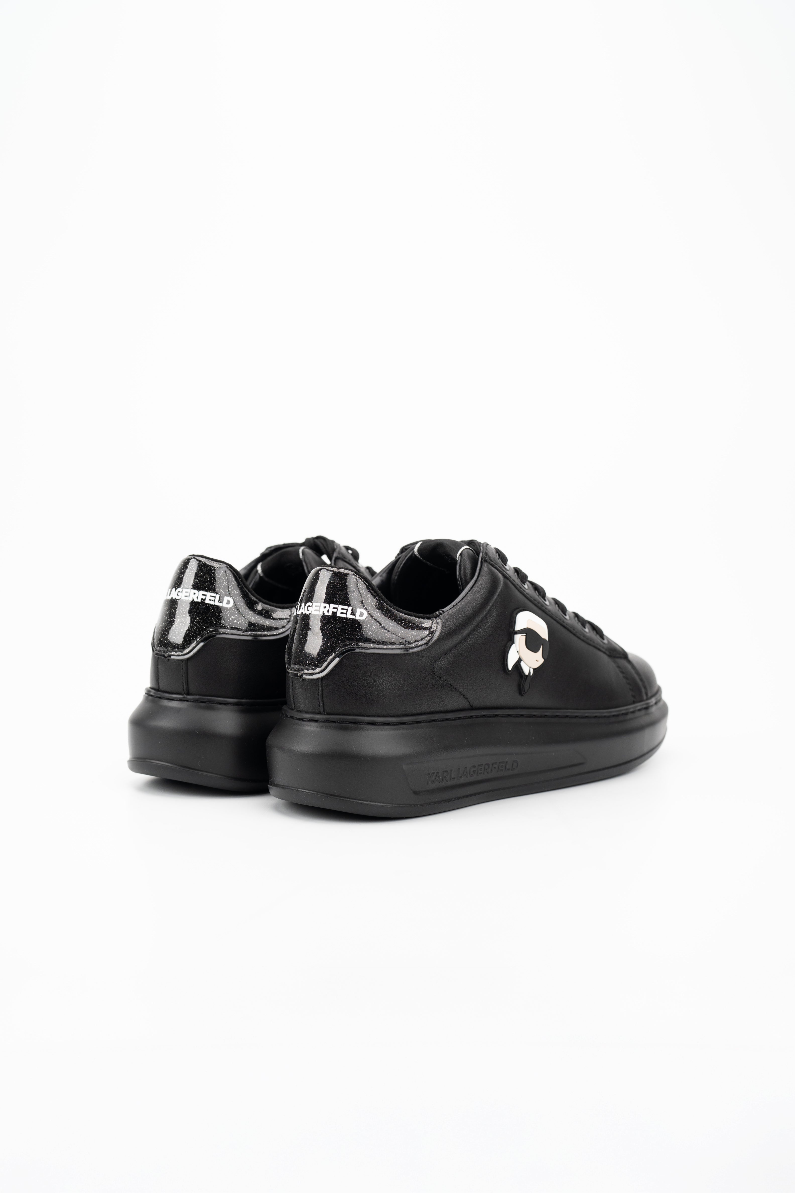 (Core) Karl Lagerfeld Ladies Kapri NFT Lo Lace Black Lthr/Mono KL62530N 00X