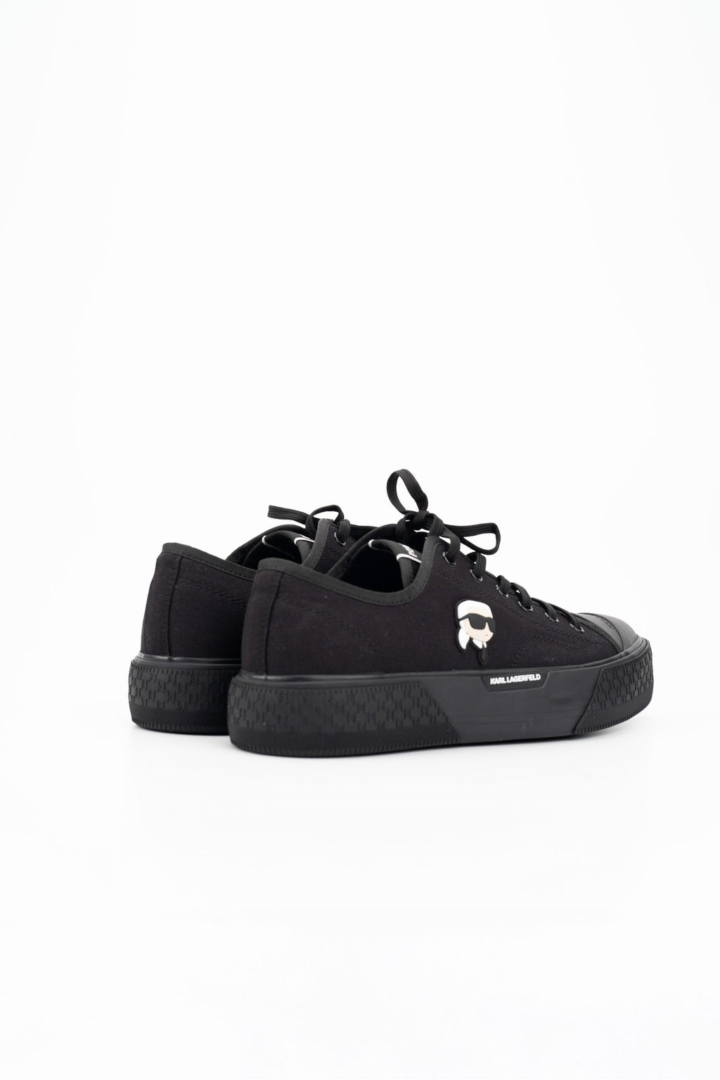Karl Lagerfeld Men's Kampus Max NFT Lo Cnv Black Canvas Mono | KL95025A-90X