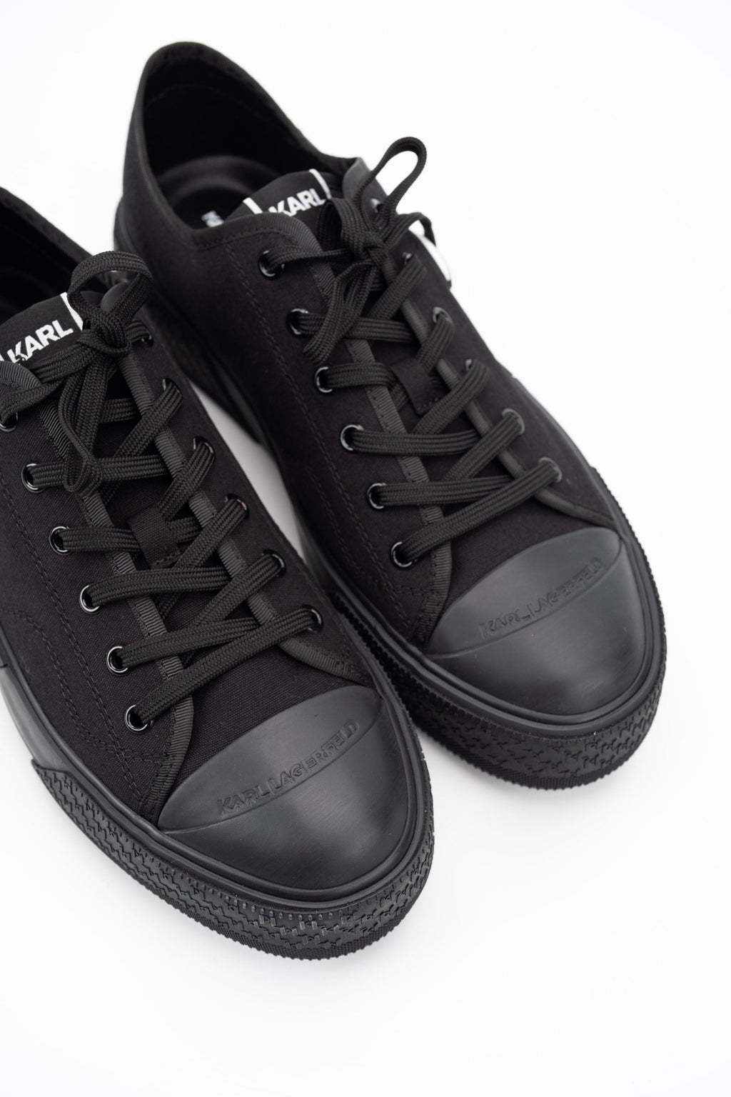 Karl Lagerfeld Men's Kampus Max NFT Lo Cnv Black Canvas Mono | KL95025A-90X