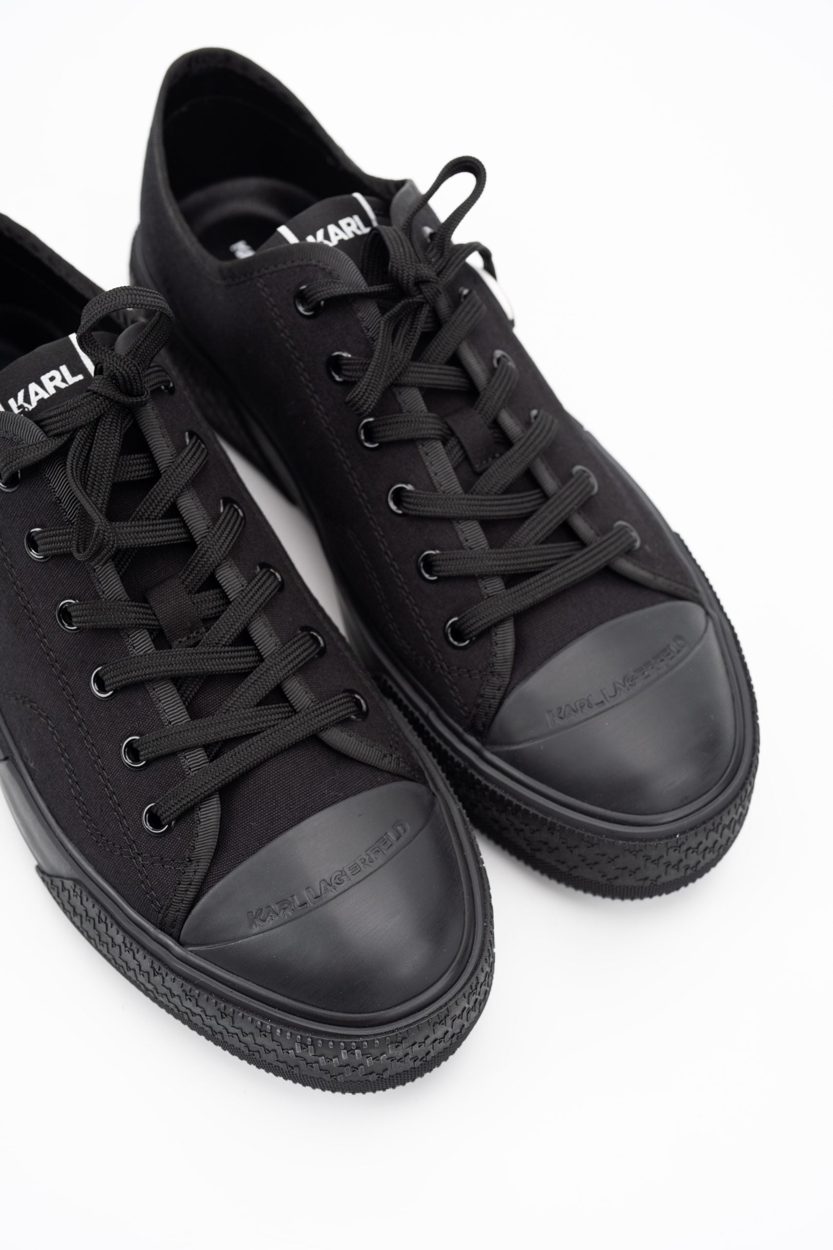 Karl Lagerfeld Men's Kampus Max NFT Lo Cnv Black Canvas Mono | KL95025A-90X
