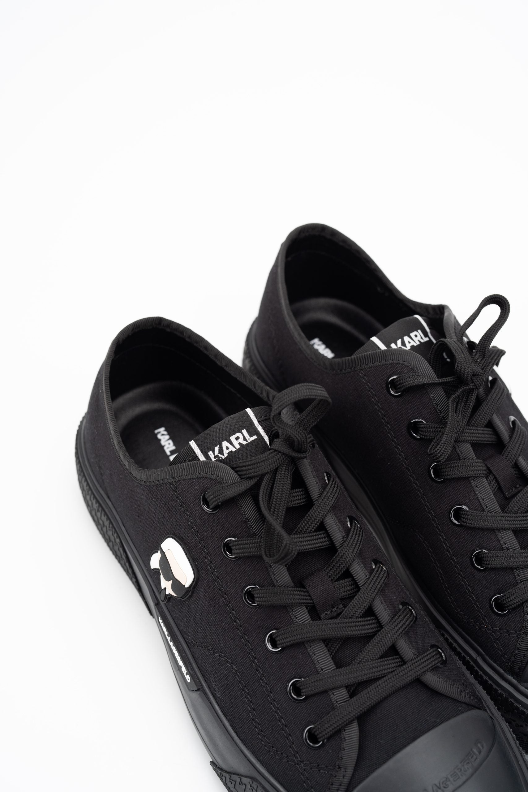 Karl Lagerfeld Men's Kampus Max NFT Lo Cnv Black Canvas Mono | KL95025A-90X