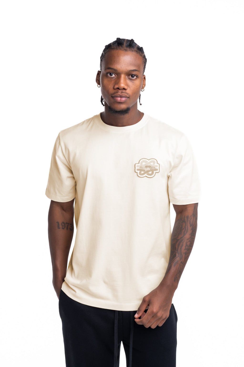 Filling Pieces Men's Gowtu Tonal T Shirt Antique White | 422520500167-214