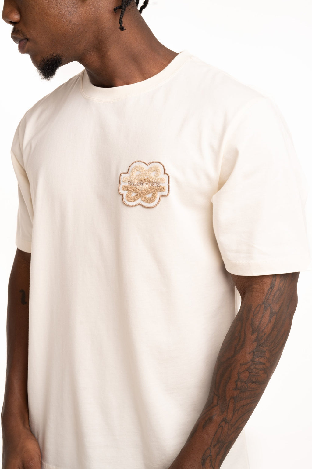 Filling Pieces Men's Gowtu Tonal T Shirt Antique White | 422520500167-214