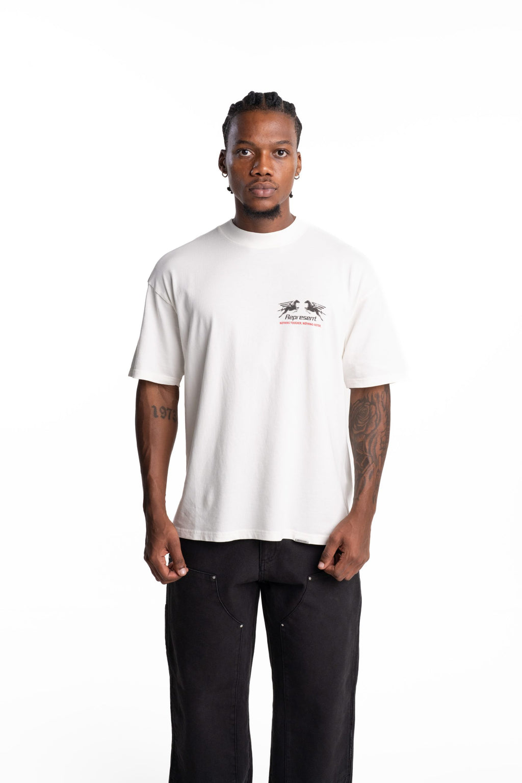 Represent Men's 24 Hour Service T Shirt | MLM100768-72-Flat White
