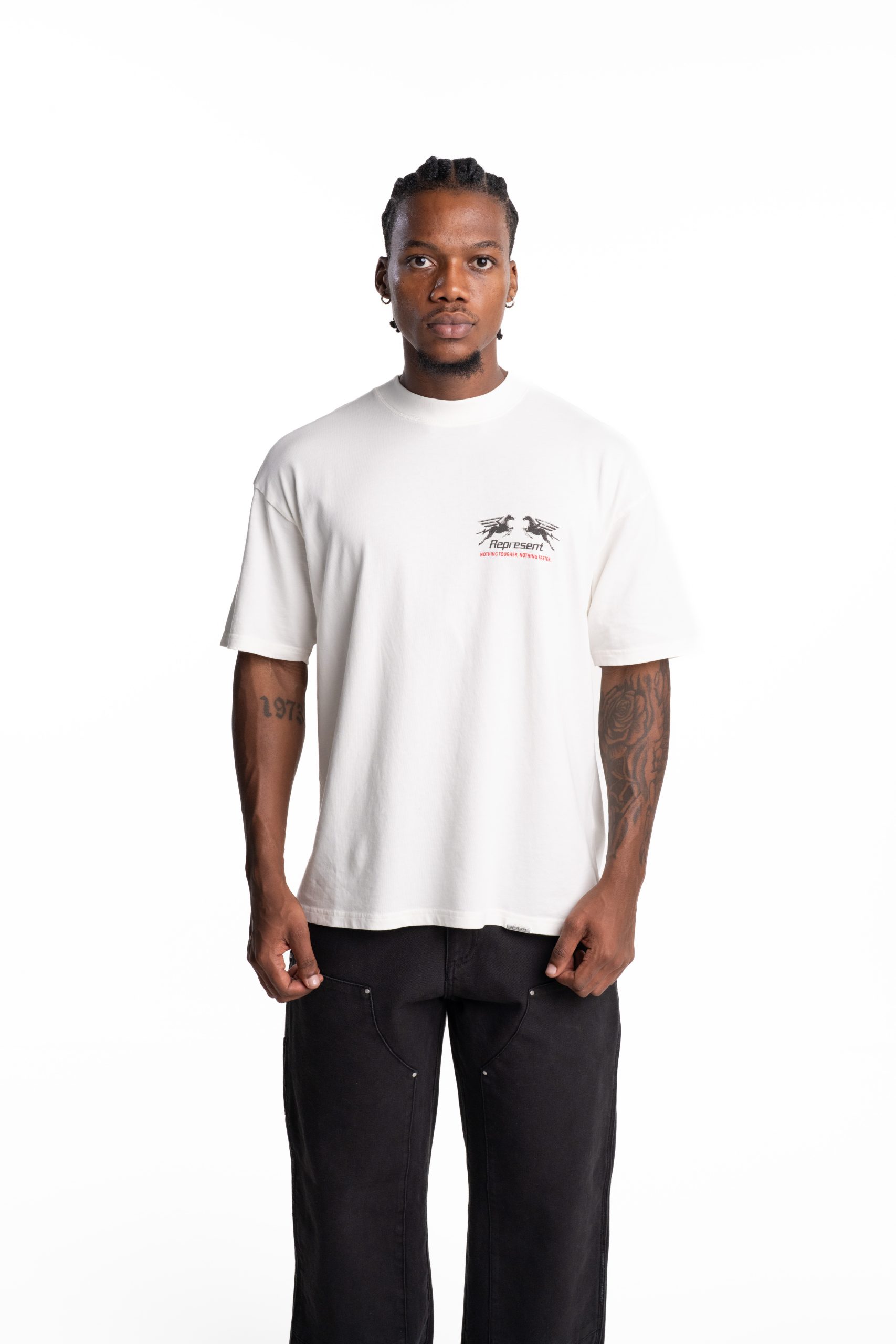 Represent Men's 24 Hour Service T Shirt | MLM100768-72-Flat White