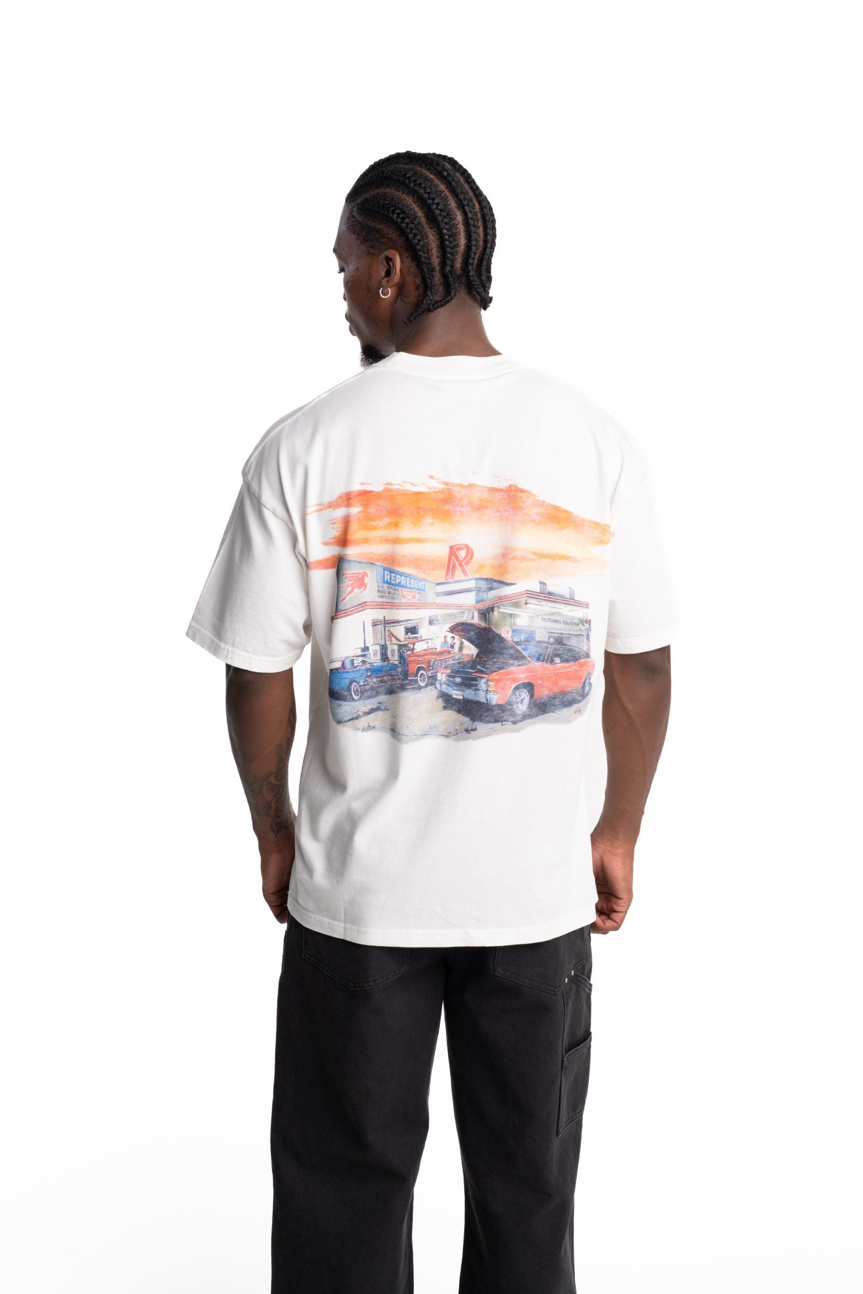 Represent Men's 24 Hour Service T Shirt | MLM100768-72-Flat White