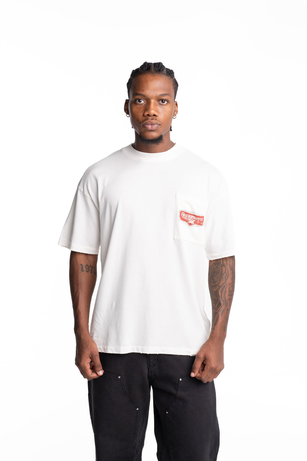 Represent Men's Nothing Faster T Shirt | MLM100596-72-Flat White