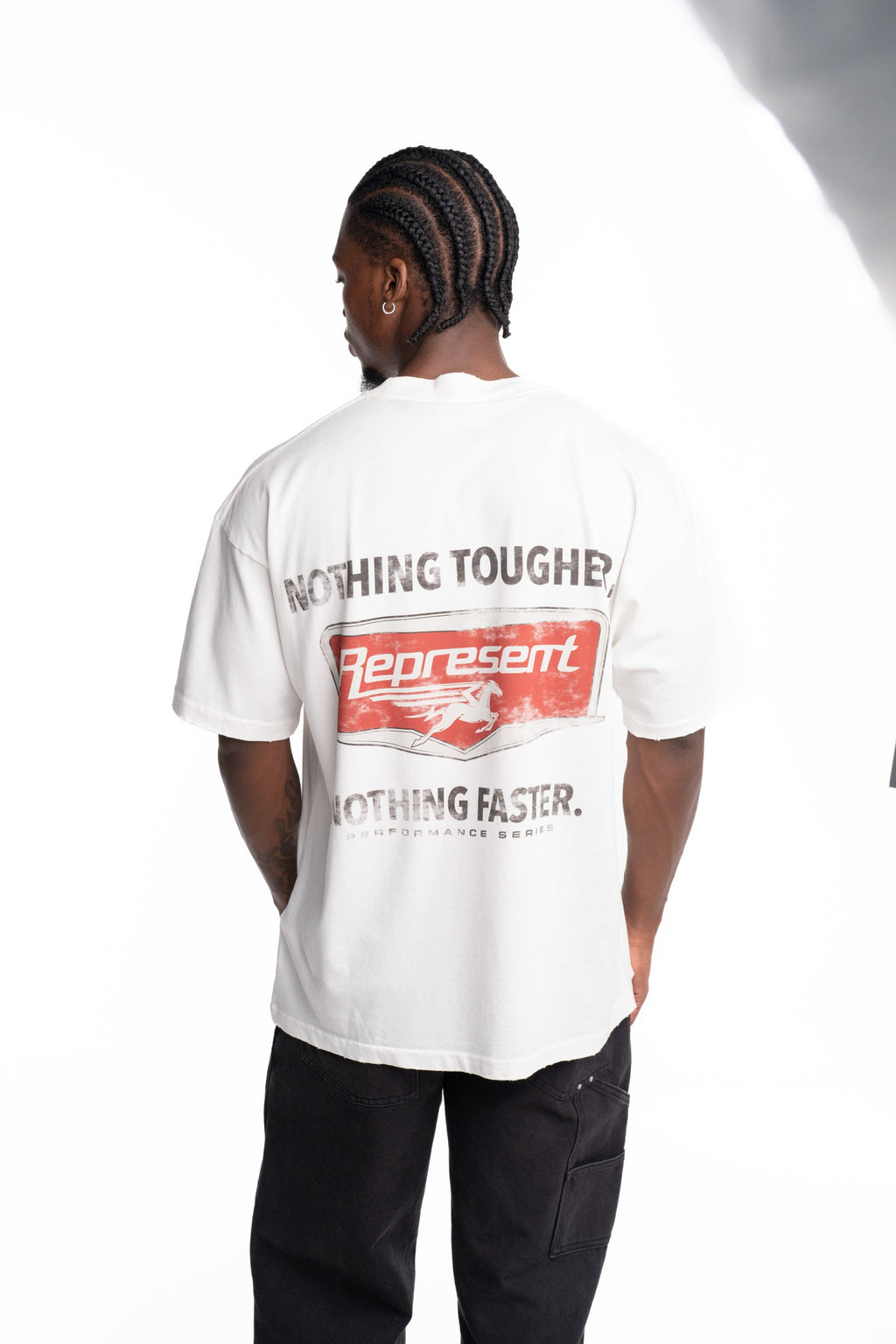 Represent Men's Nothing Faster T Shirt | MLM100596-72-Flat White