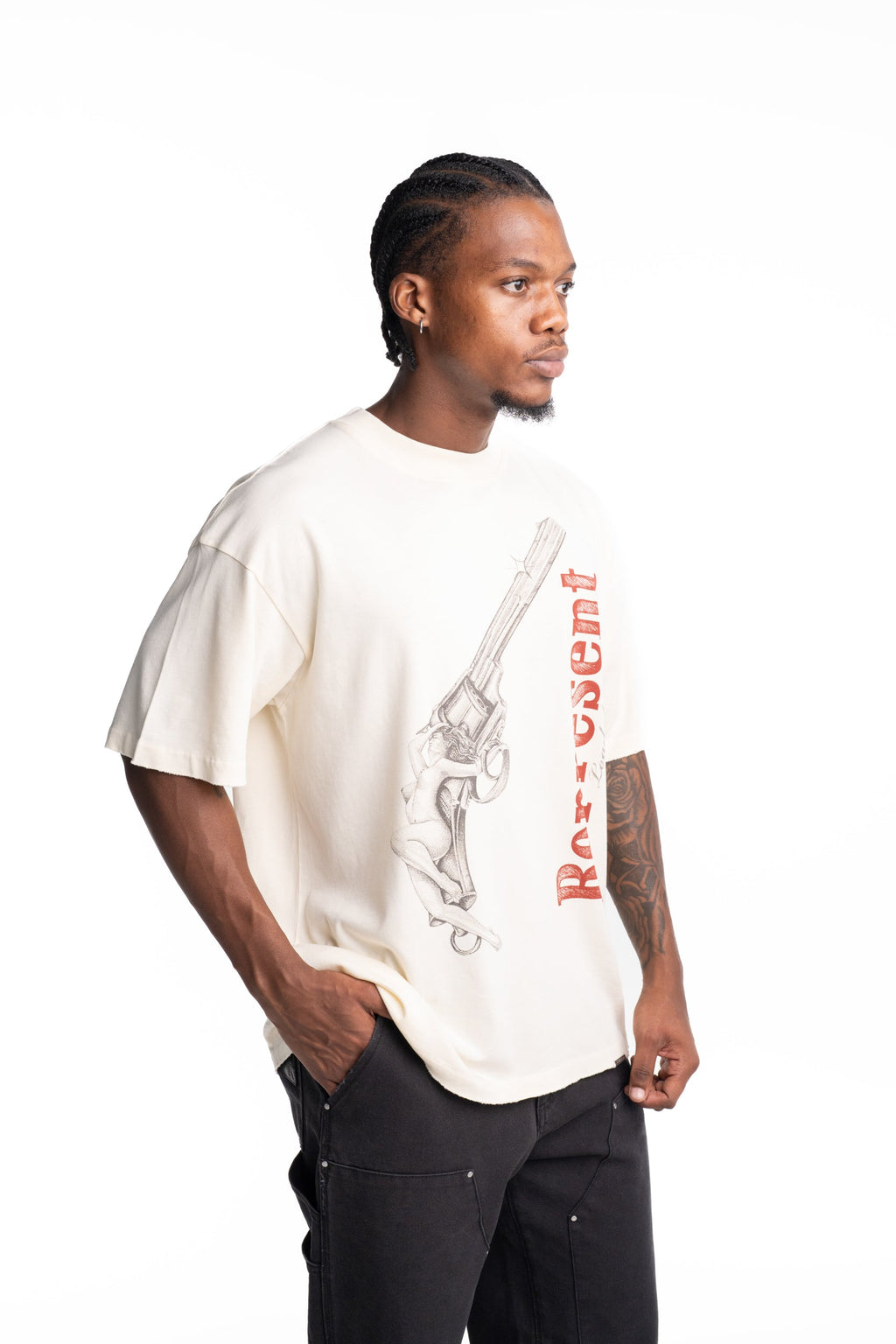 Represent Men's Loaded w/ Love T Shirt | MLM100682-30-Buttercream