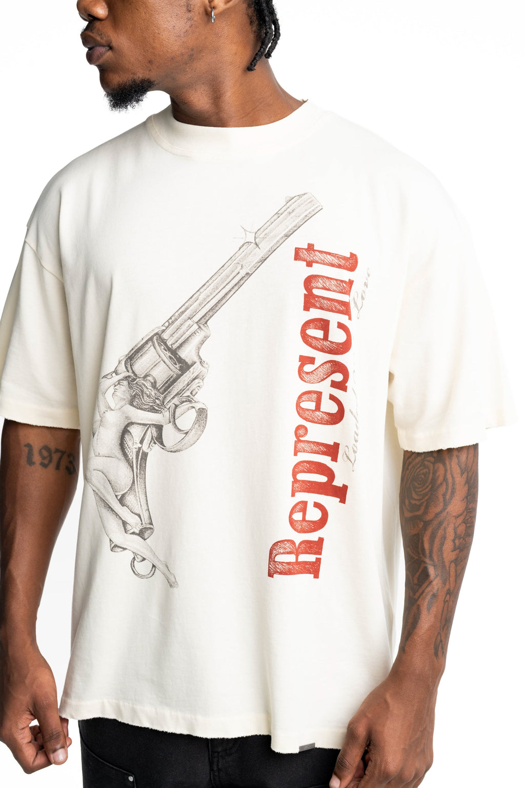 Represent Men's Loaded w/ Love T Shirt | MLM100682-30-Buttercream