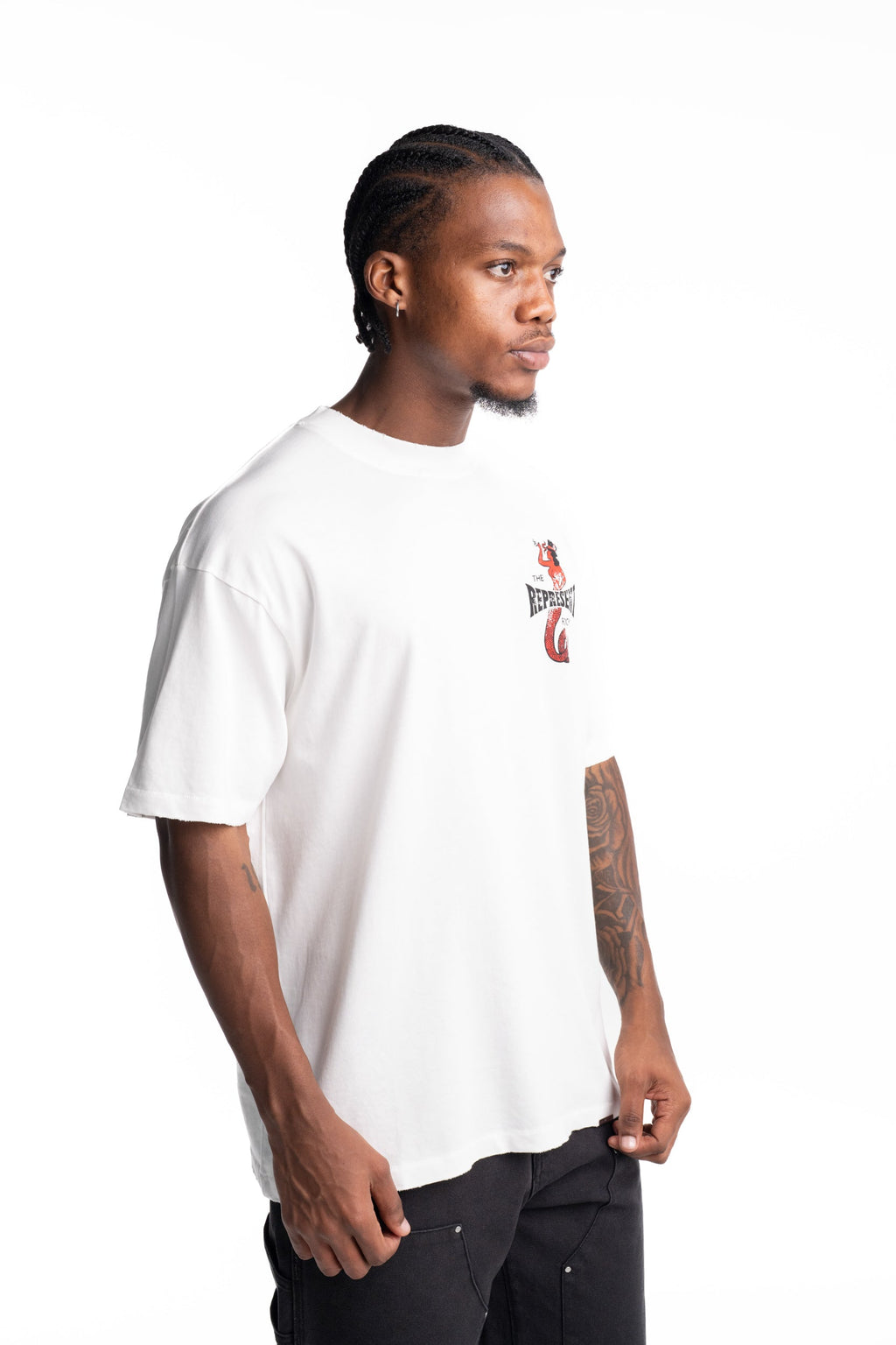 Represent Men's The Viper Room Dice T Shirt | MLM100598-72-Flat White