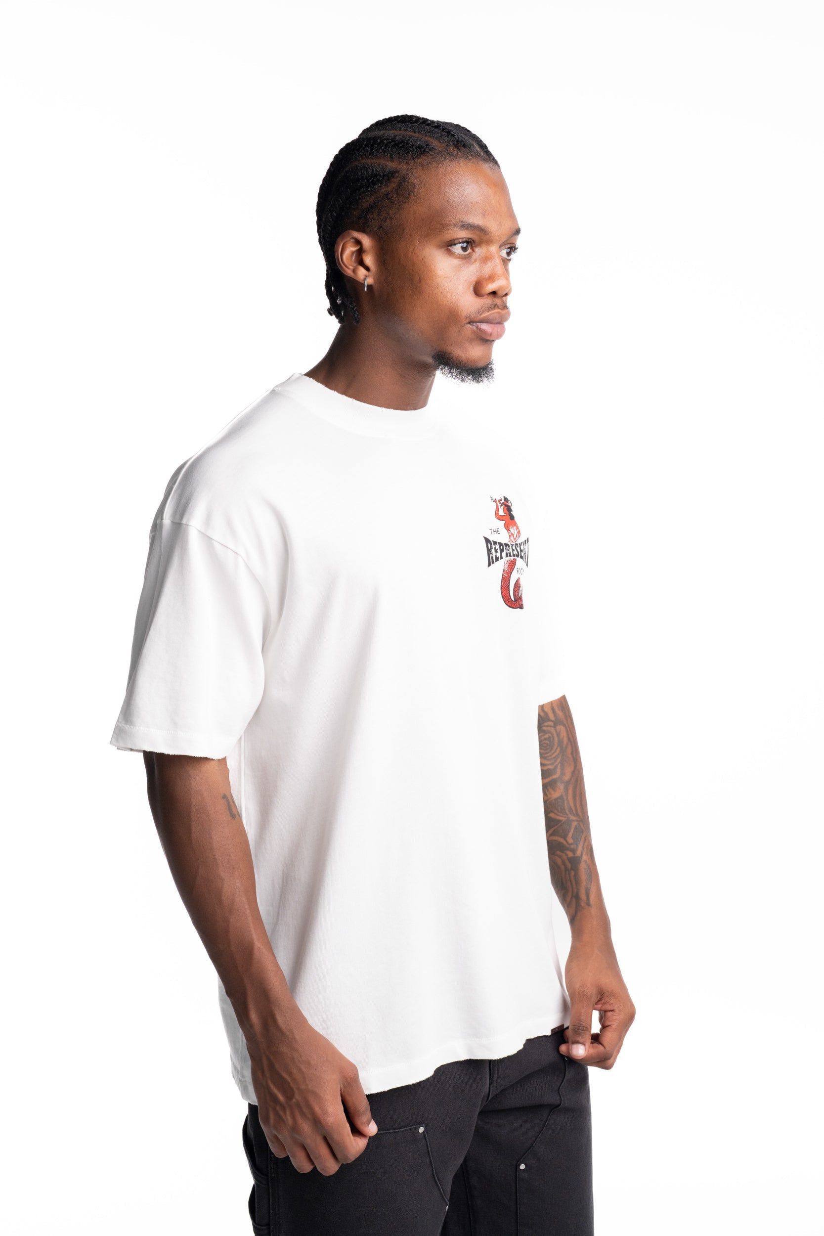 Represent Men's The Viper Room Dice T Shirt | MLM100598-72-Flat White
