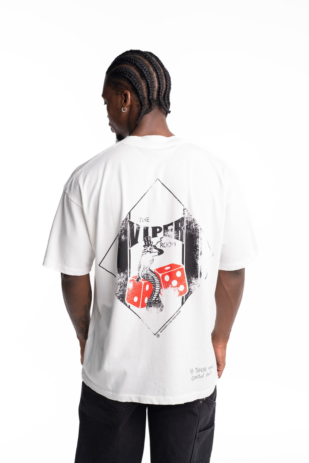Represent Men's The Viper Room Dice T Shirt | MLM100598-72-Flat White