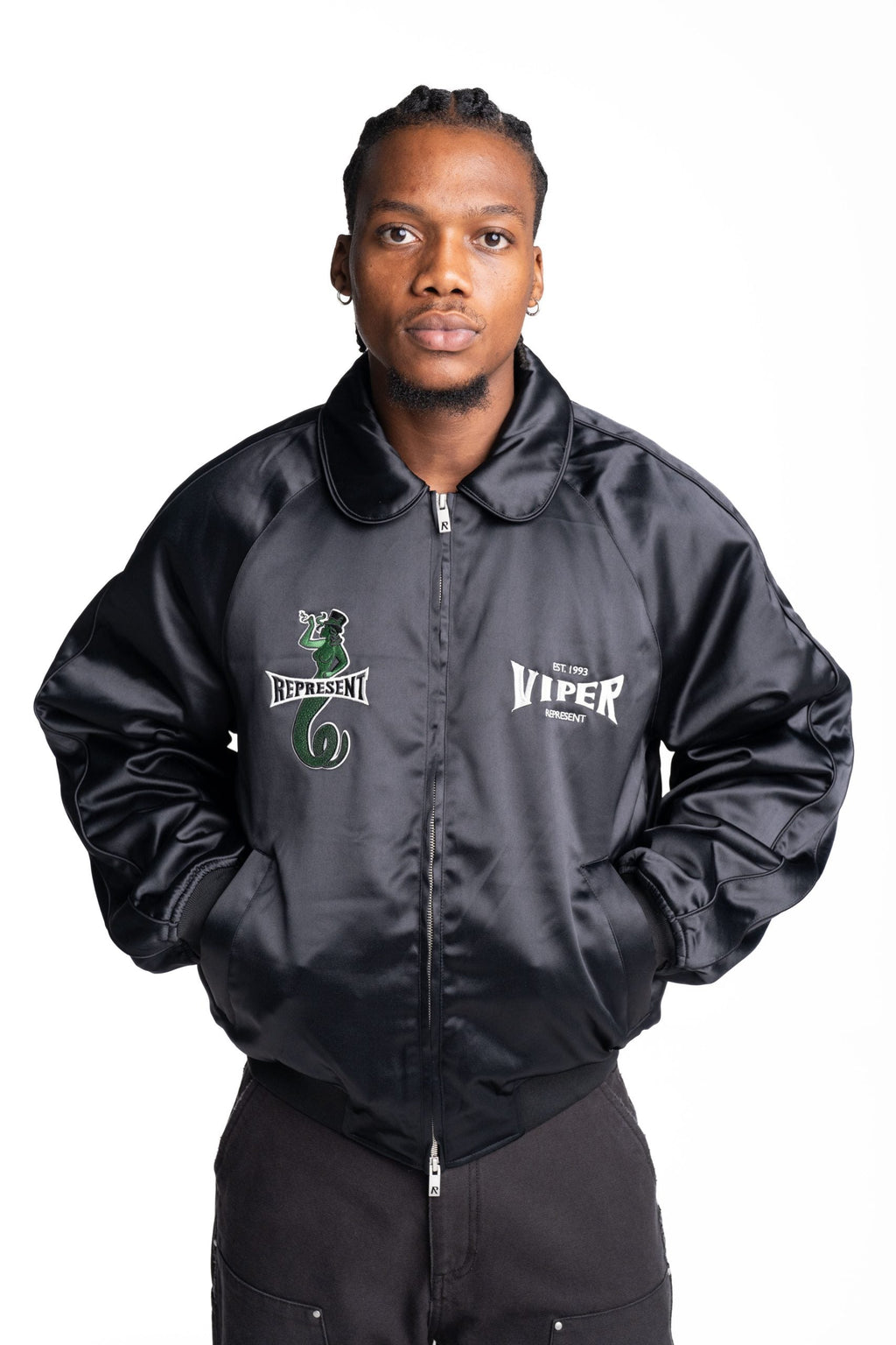 Represent Men's Viper Souvenier Jacket | MLM100539-01-Jet Black