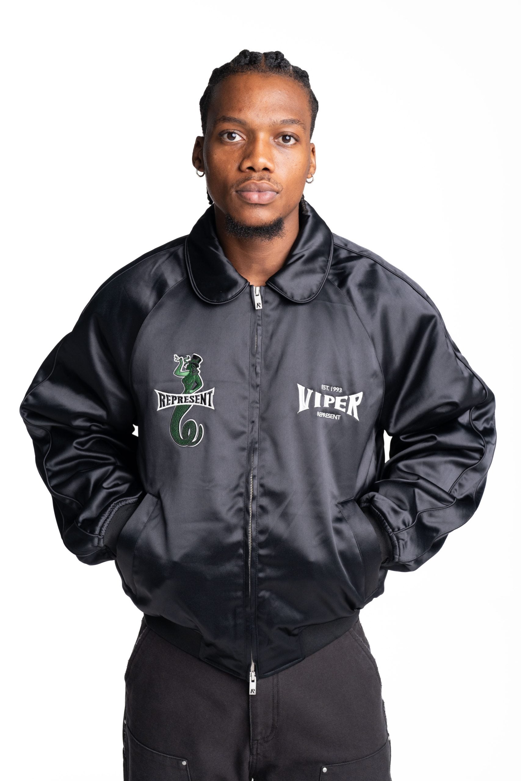 Represent Men's Viper Souvenier Jacket | MLM100539-01-Jet Black