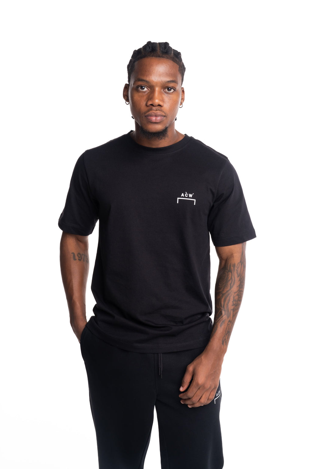 A Cold Wall Men's Follet Logo T Shirt | ACW100-1001- Black