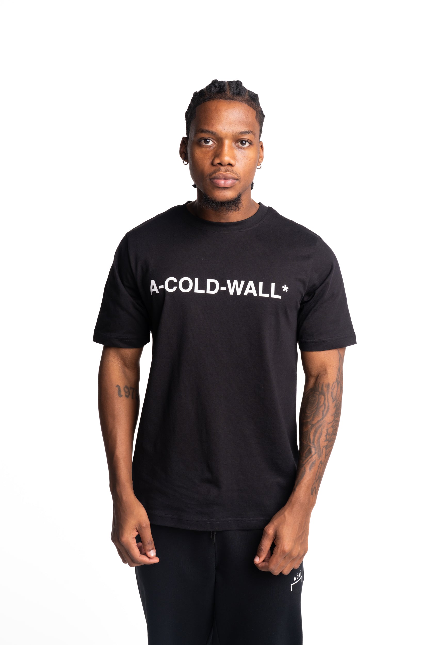 A Cold Wall Men's Tapley Logo T Shirt | ACW100-2001-Black
