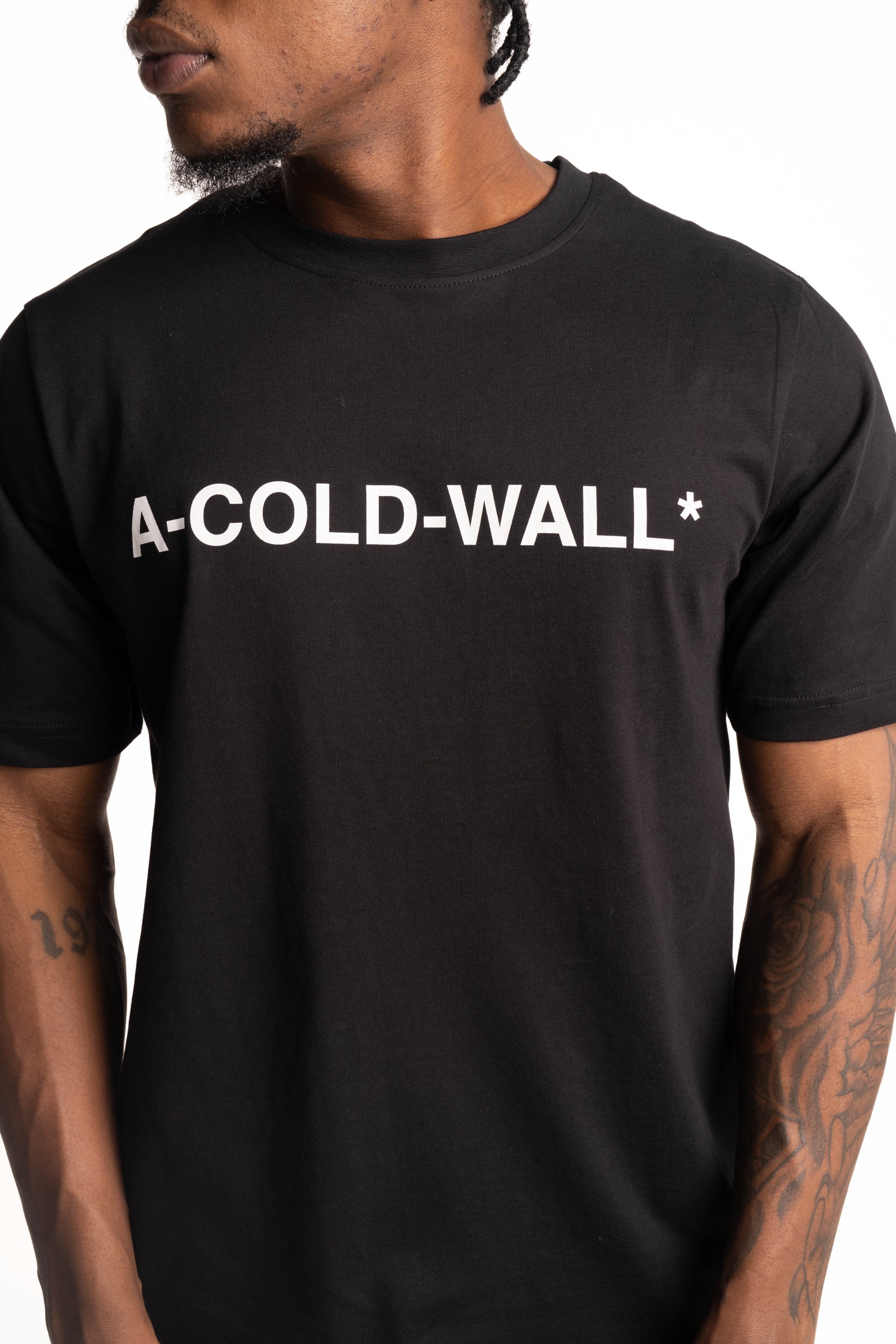 A Cold Wall Men's Tapley Logo T Shirt | ACW100-2001-Black
