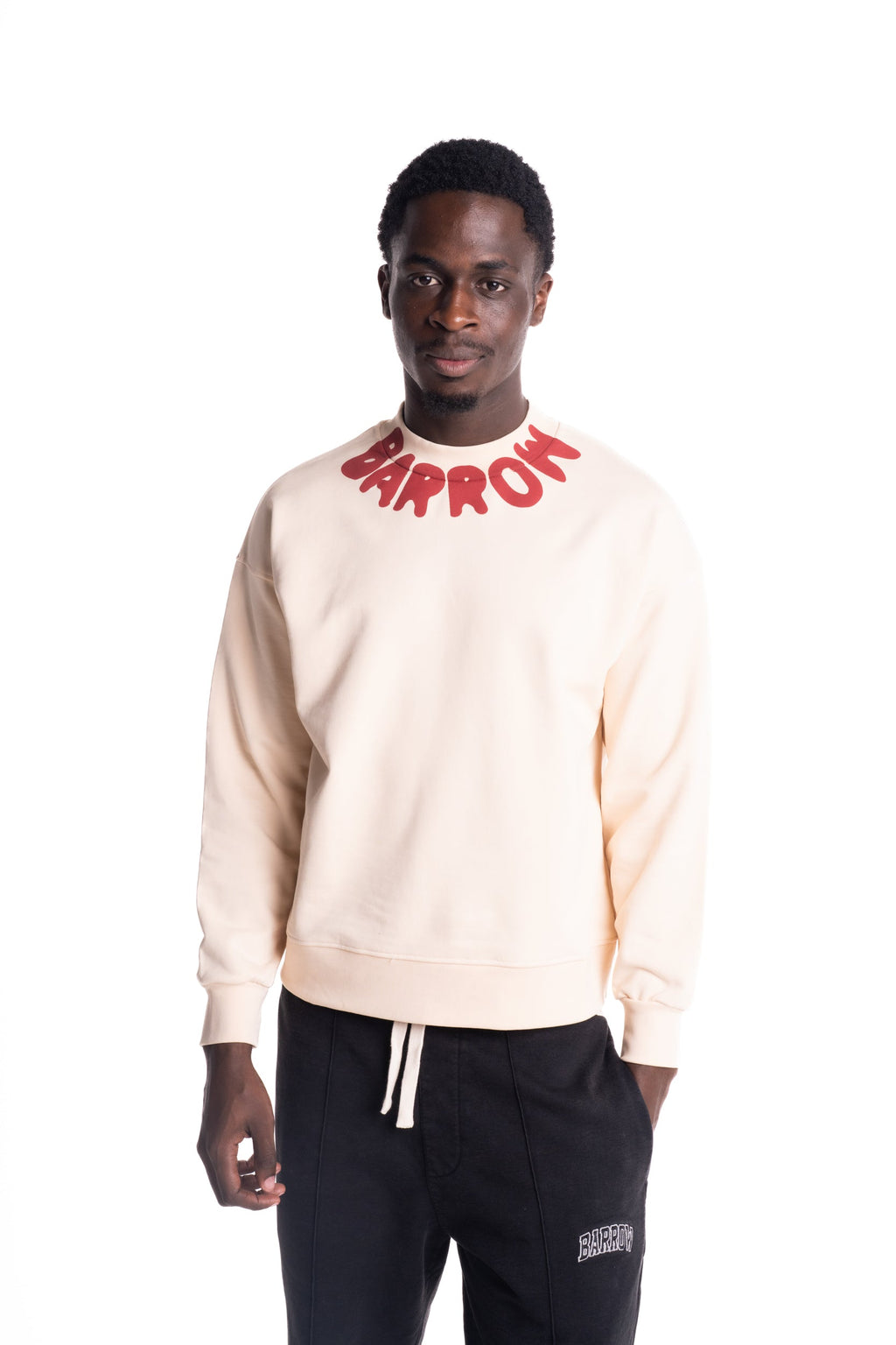 Barrow Men's Sweatshirt | S6BWUASW070-Cream