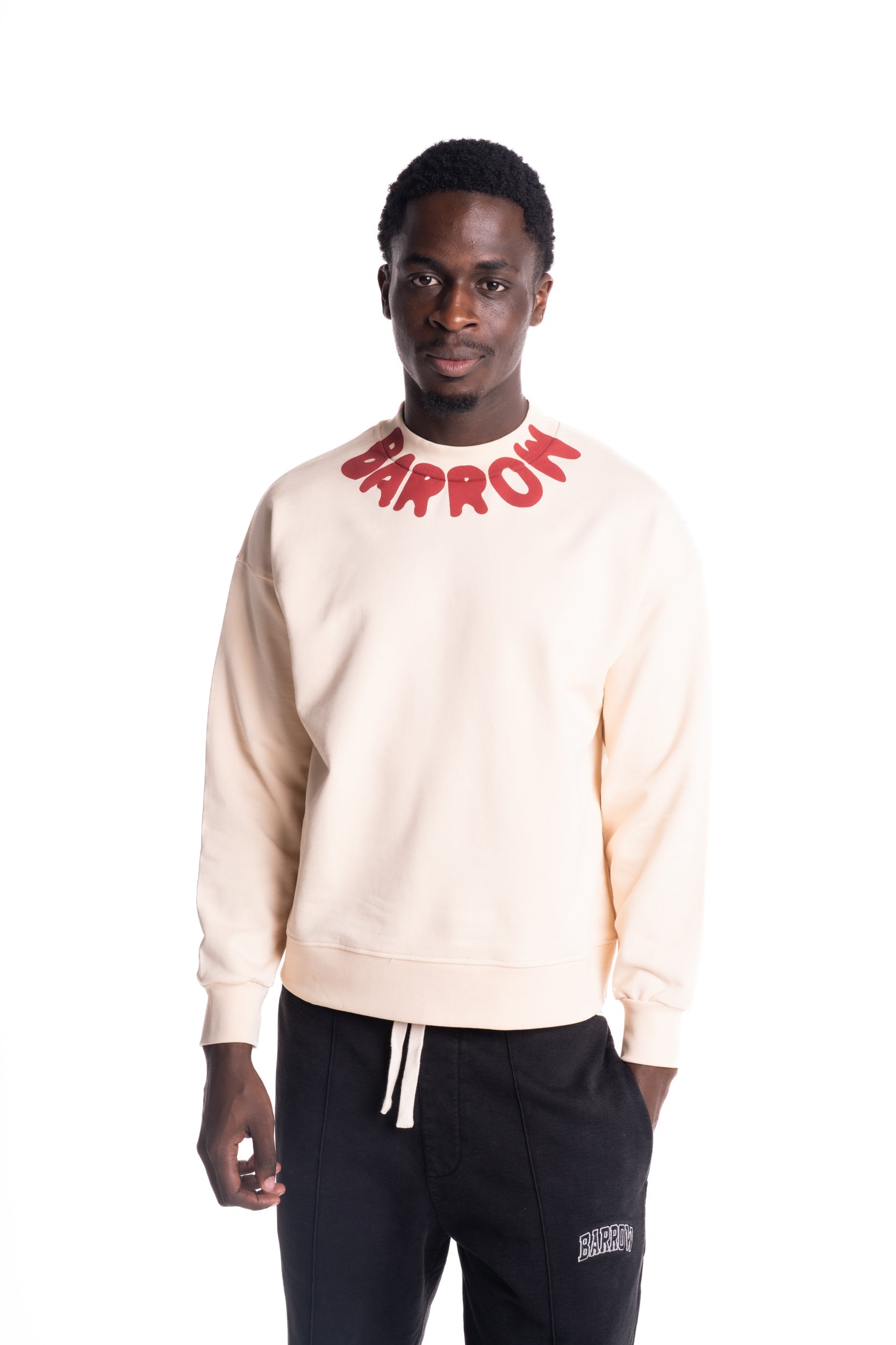 Barrow Men's Sweatshirt | S6BWUASW070-Cream