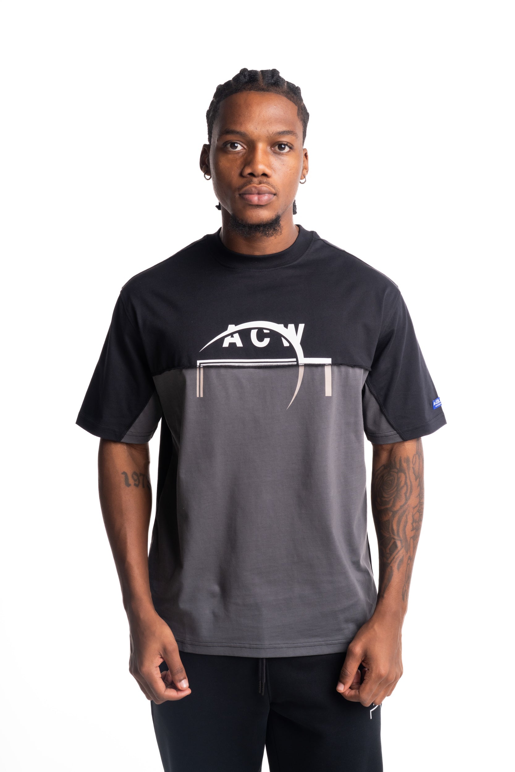 A Cold Wall Men's Split Logo T Shirt | ACWMTS2430-50-Onyx