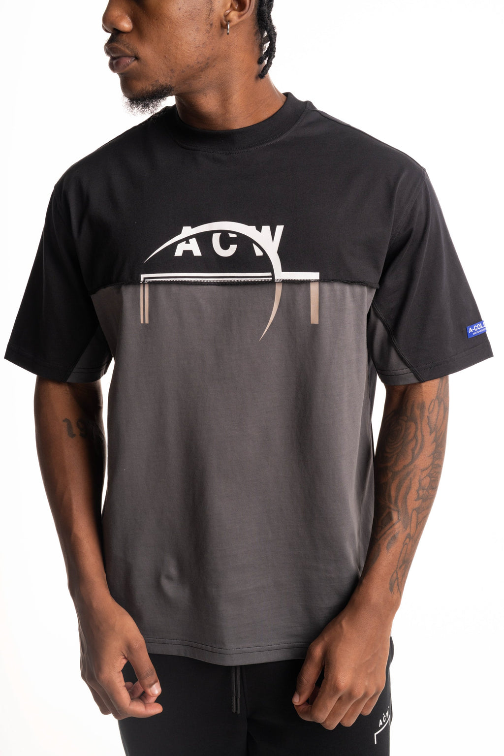 A Cold Wall Men's Split Logo T Shirt | ACWMTS2430-50-Onyx