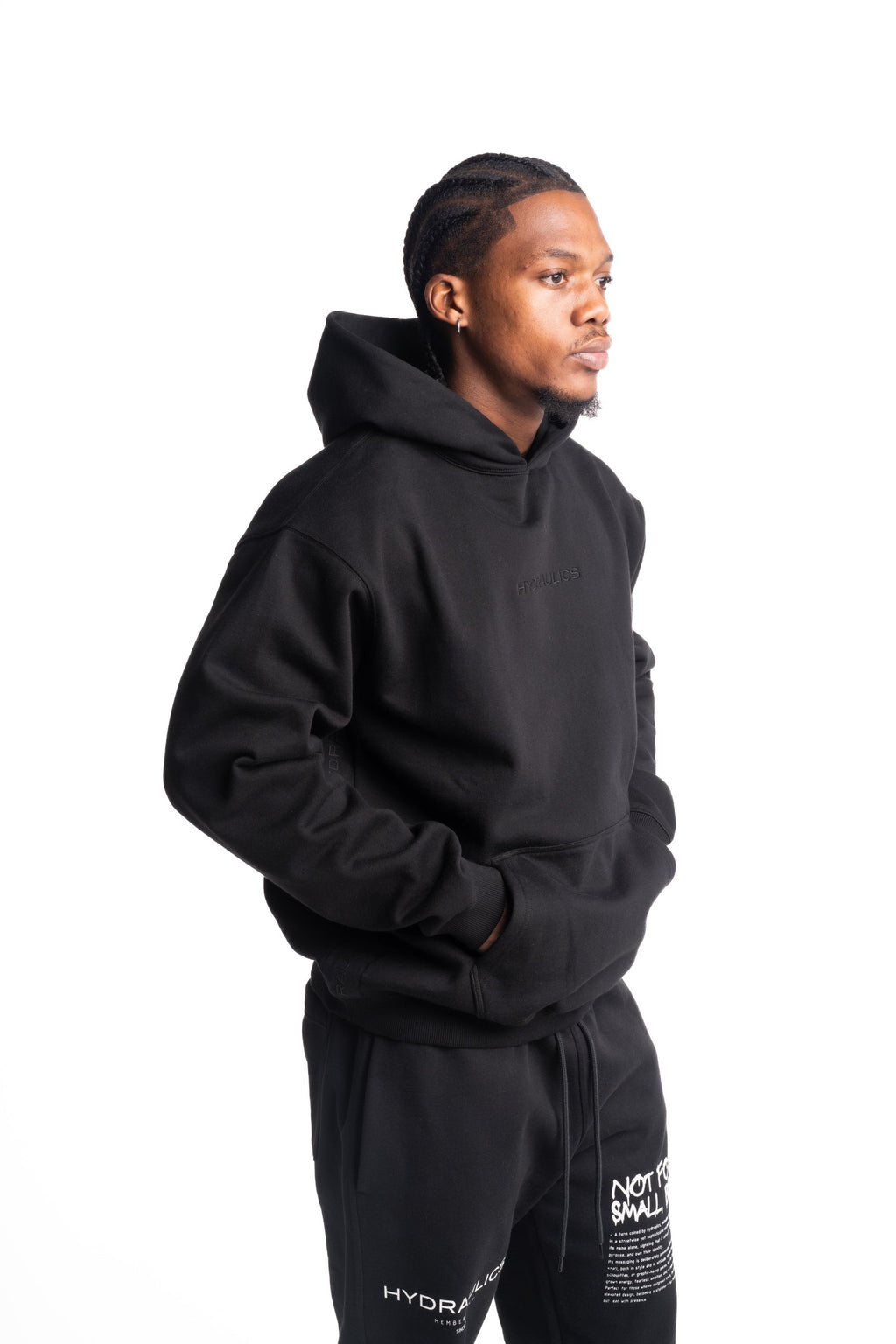 Hydraulics Side Panel Hoodie Black |