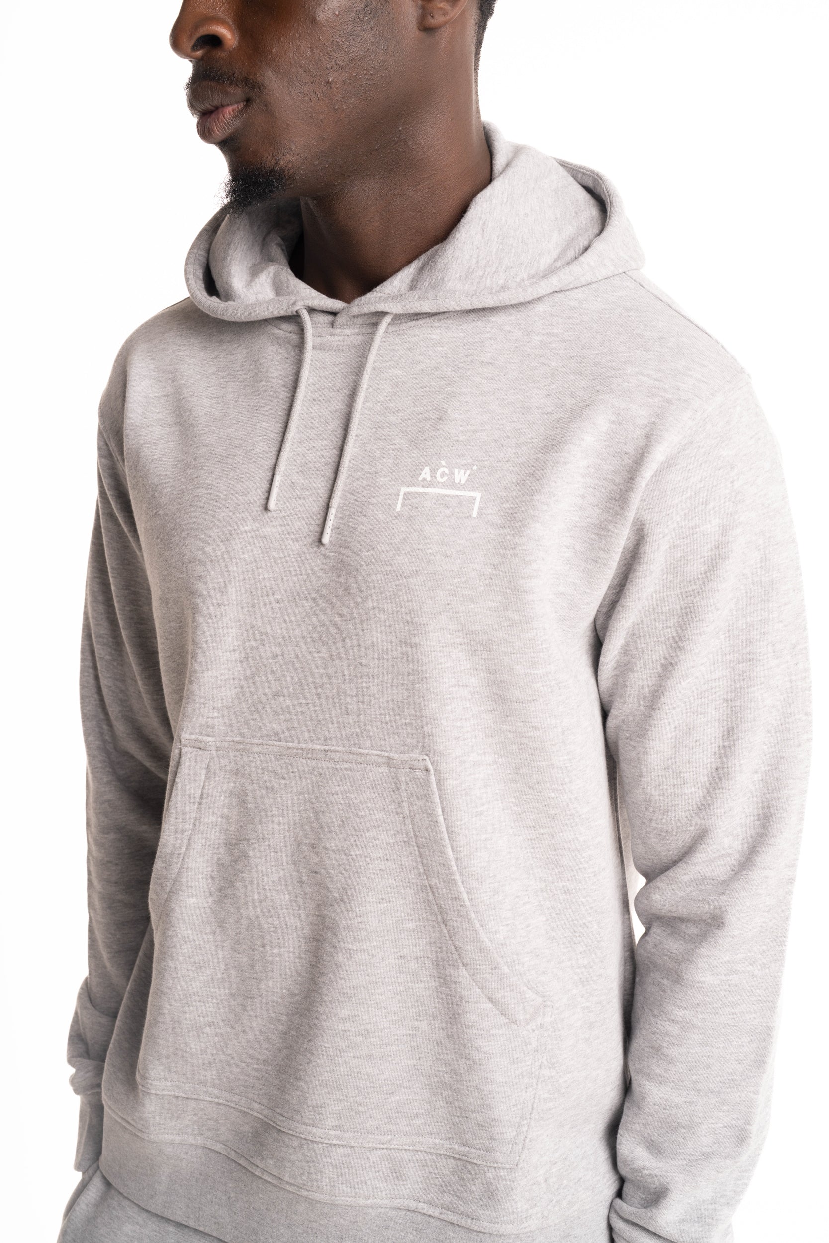 A Cold Wall Men's Balmore Logo Hoodie | ACW102-1019-Grey Marl