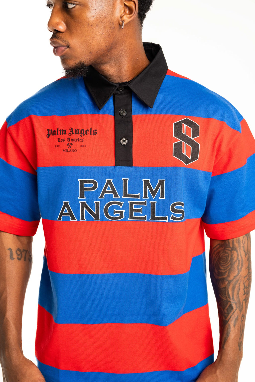 Palm Angels Men's CB Palm Sport Stripes Polo | PMGB02CS26FAB002-2510