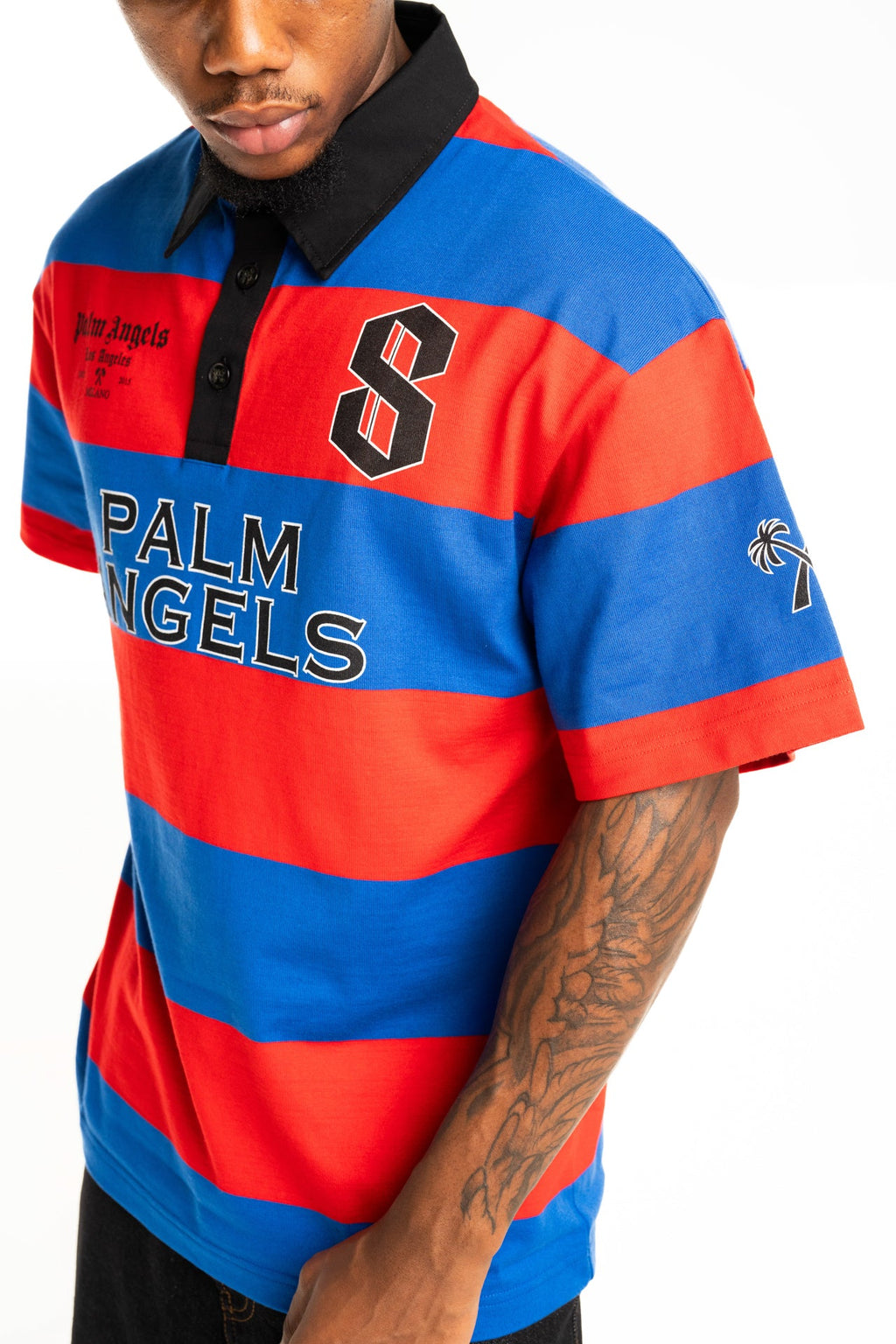 Palm Angels Men's CB Palm Sport Stripes Polo | PMGB02CS26FAB002-2510