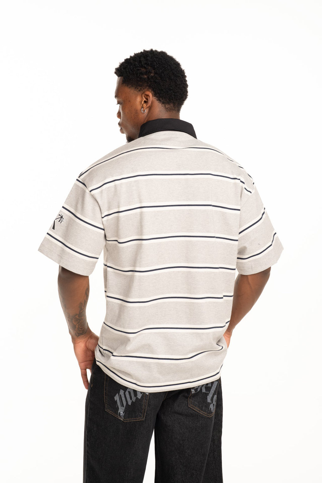 Palm Angels Men's Palm Stripes Polo S/S | PALMPMGB02CS26FAB001-0810