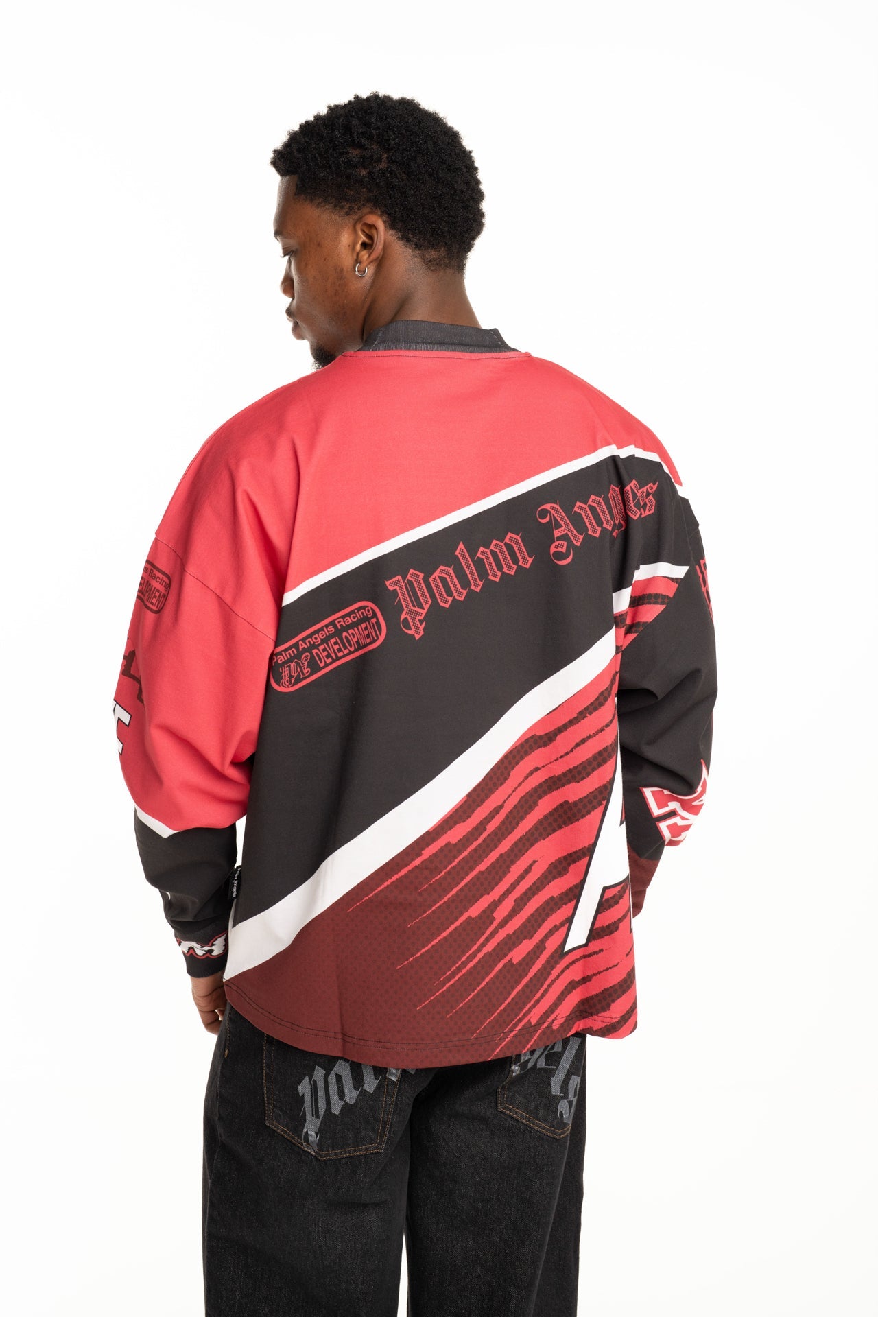 Palm Angels Men's Racing Loose Tee L\S | PMAB05IS26JER001-2510
