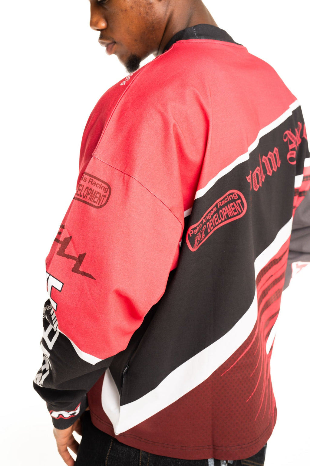 Palm Angels Men's Racing Loose Tee L\S | PMAB05IS26JER001-2510