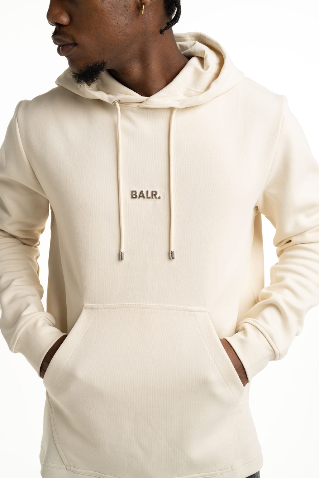 (Core) BALR Men's Q Series Regular Fit Hoodie | B1261.1113-White Swan