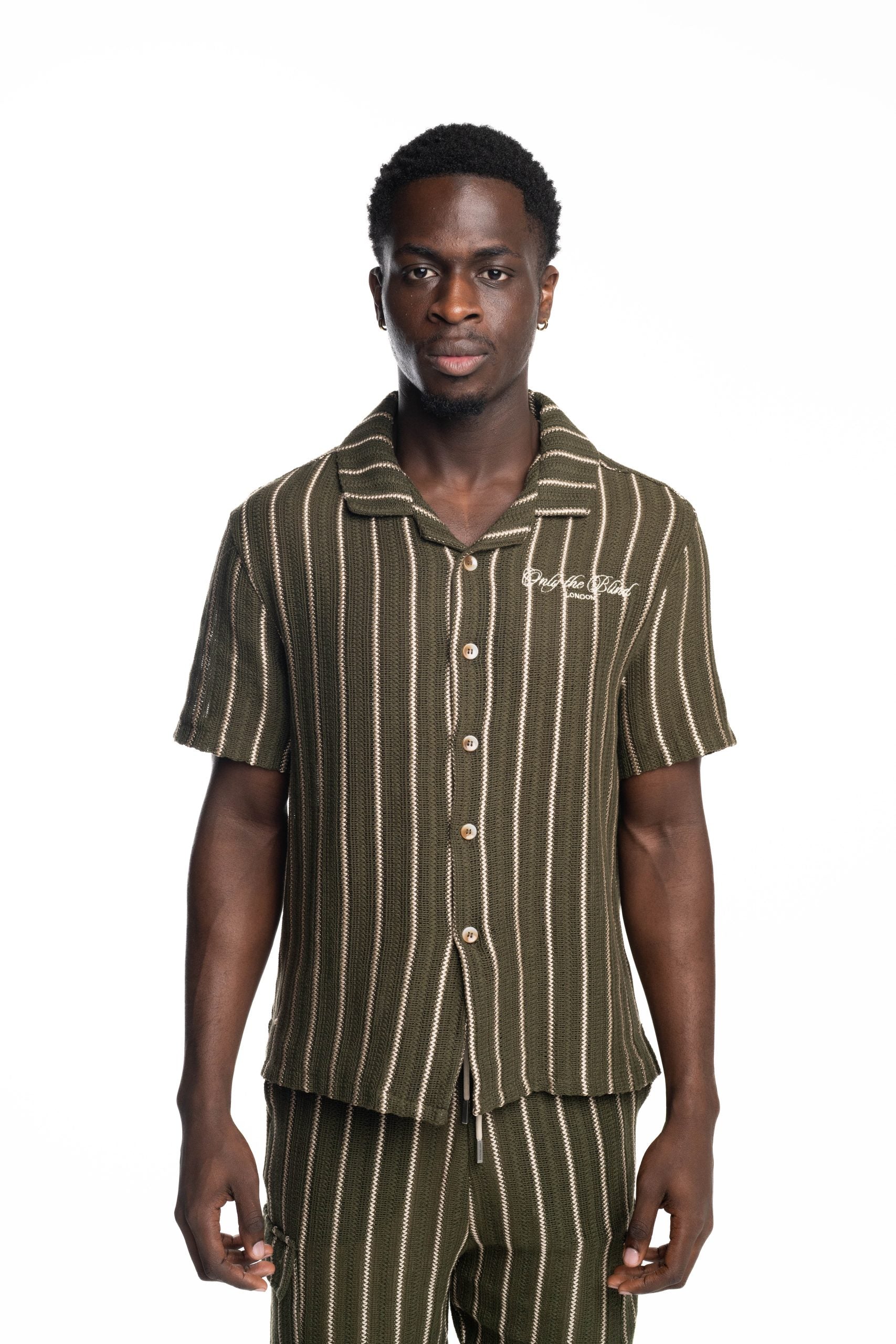 Only The Blind Greenwood Crochet Shirt Green | OTB-SH1578