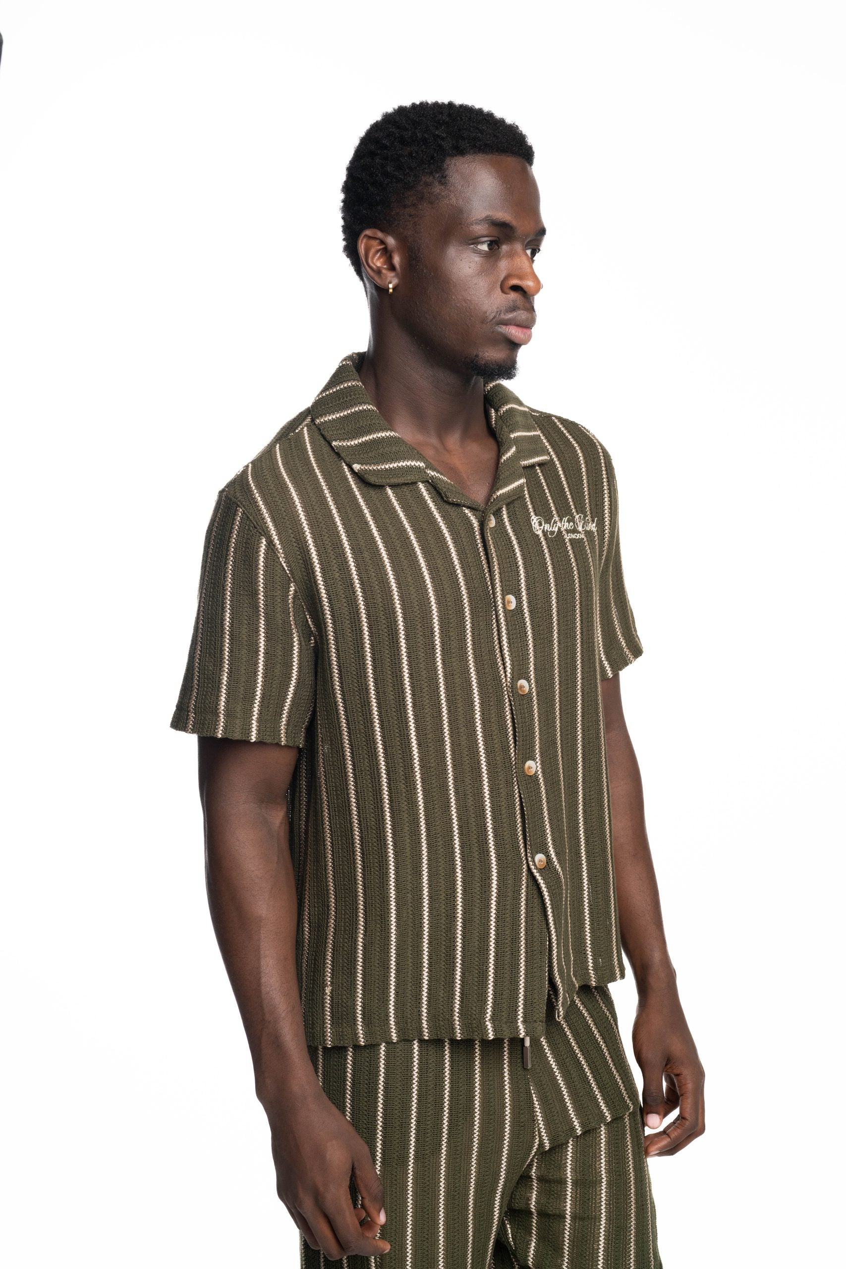 Only The Blind Greenwood Crochet Shirt Green | OTB-SH1578