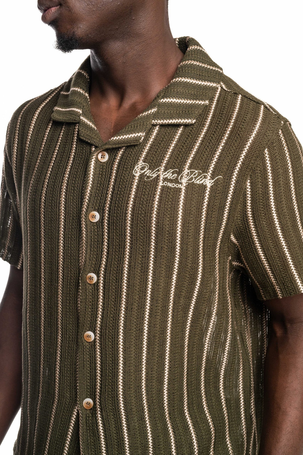 Only The Blind Greenwood Crochet Shirt Green | OTB-SH1578