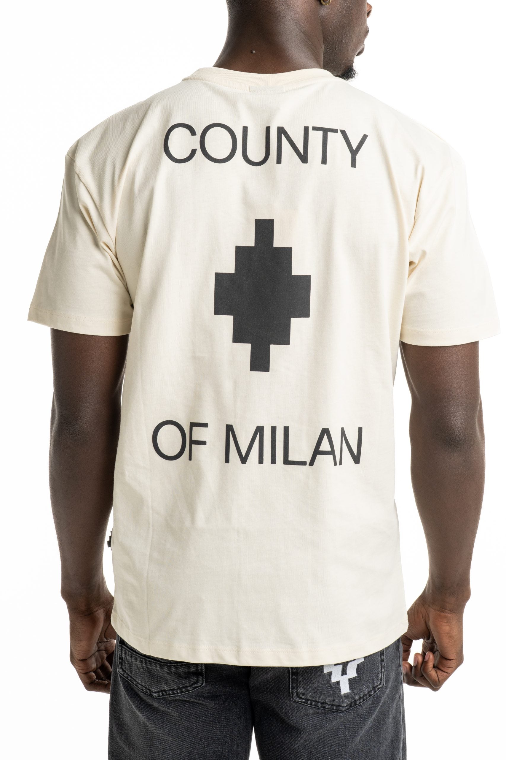 County Of Milan Men's T Shirt Coconut | S6CMMATH096-412