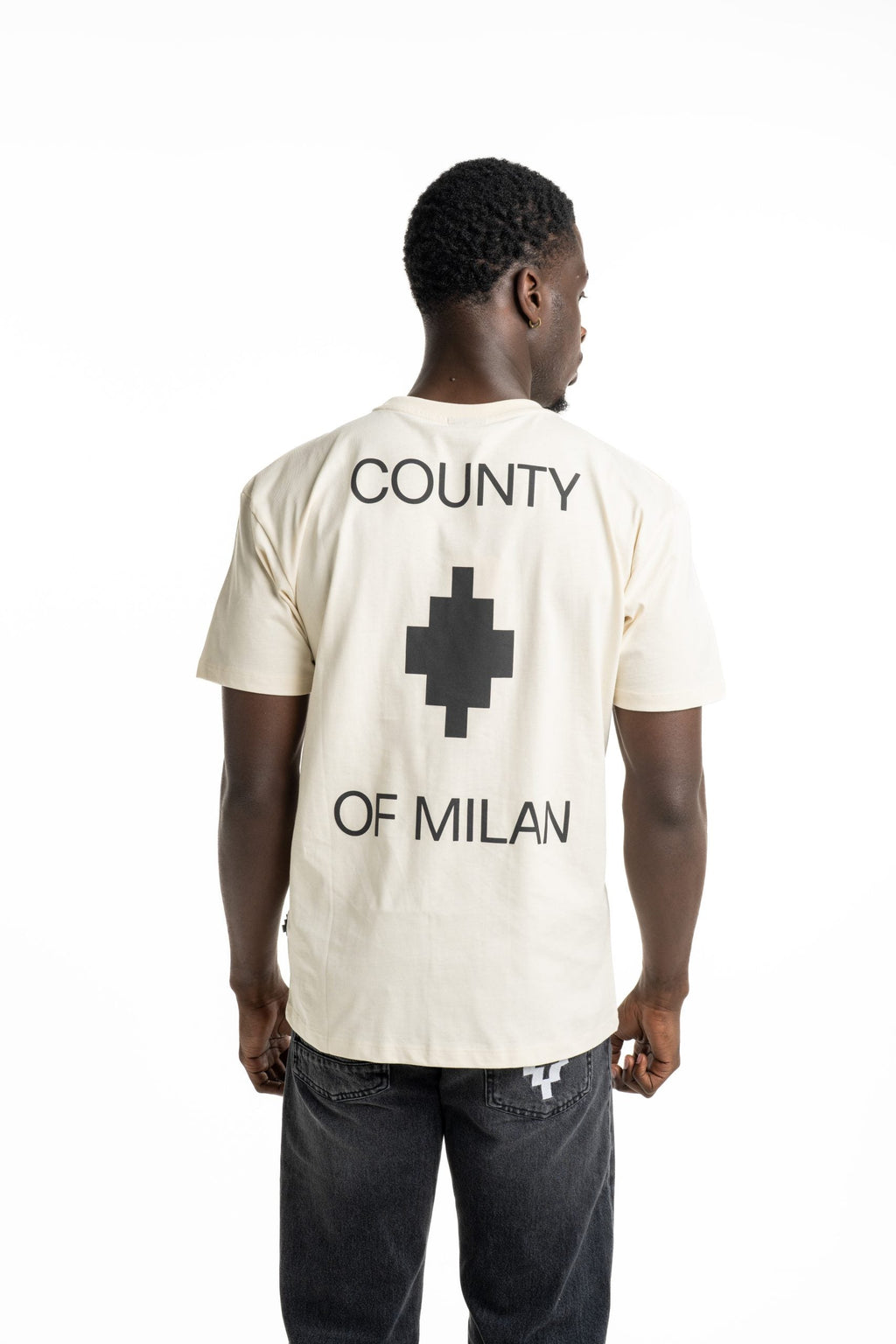 County Of Milan Men's T Shirt Coconut | S6CMMATH096-412