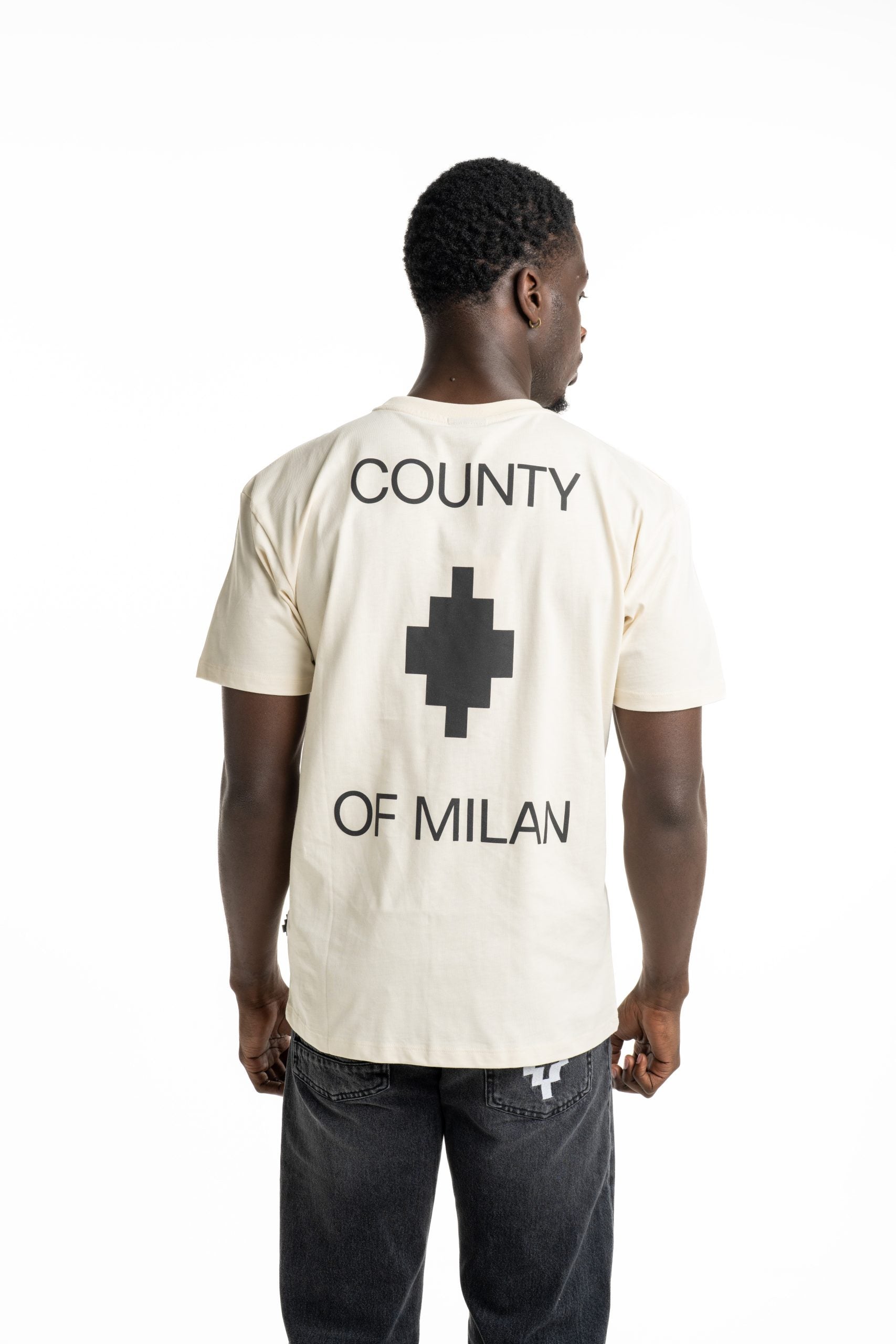 County Of Milan Men's T Shirt Coconut | S6CMMATH096-412