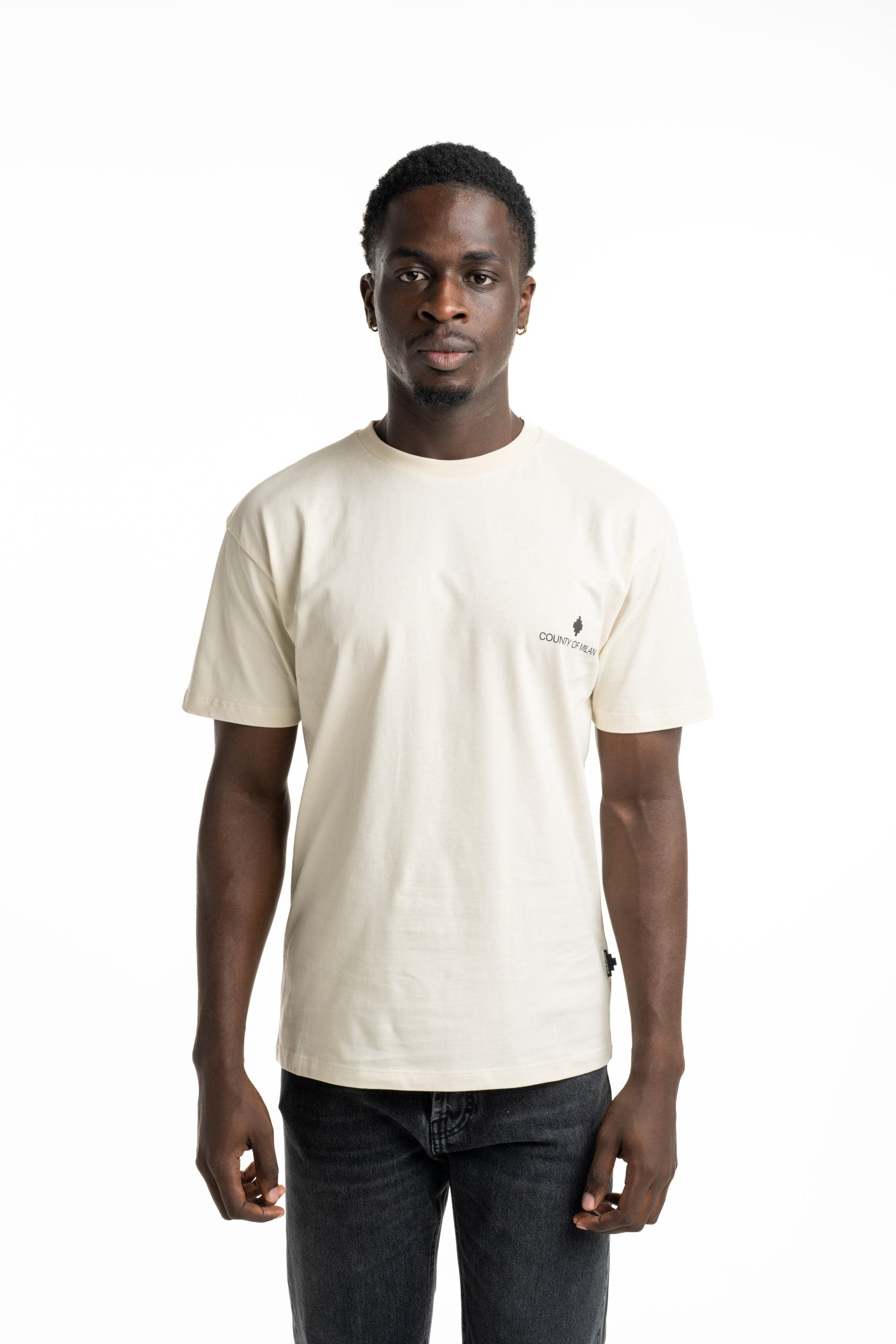 County Of Milan Men's T Shirt Coconut | S6CMMATH095-412