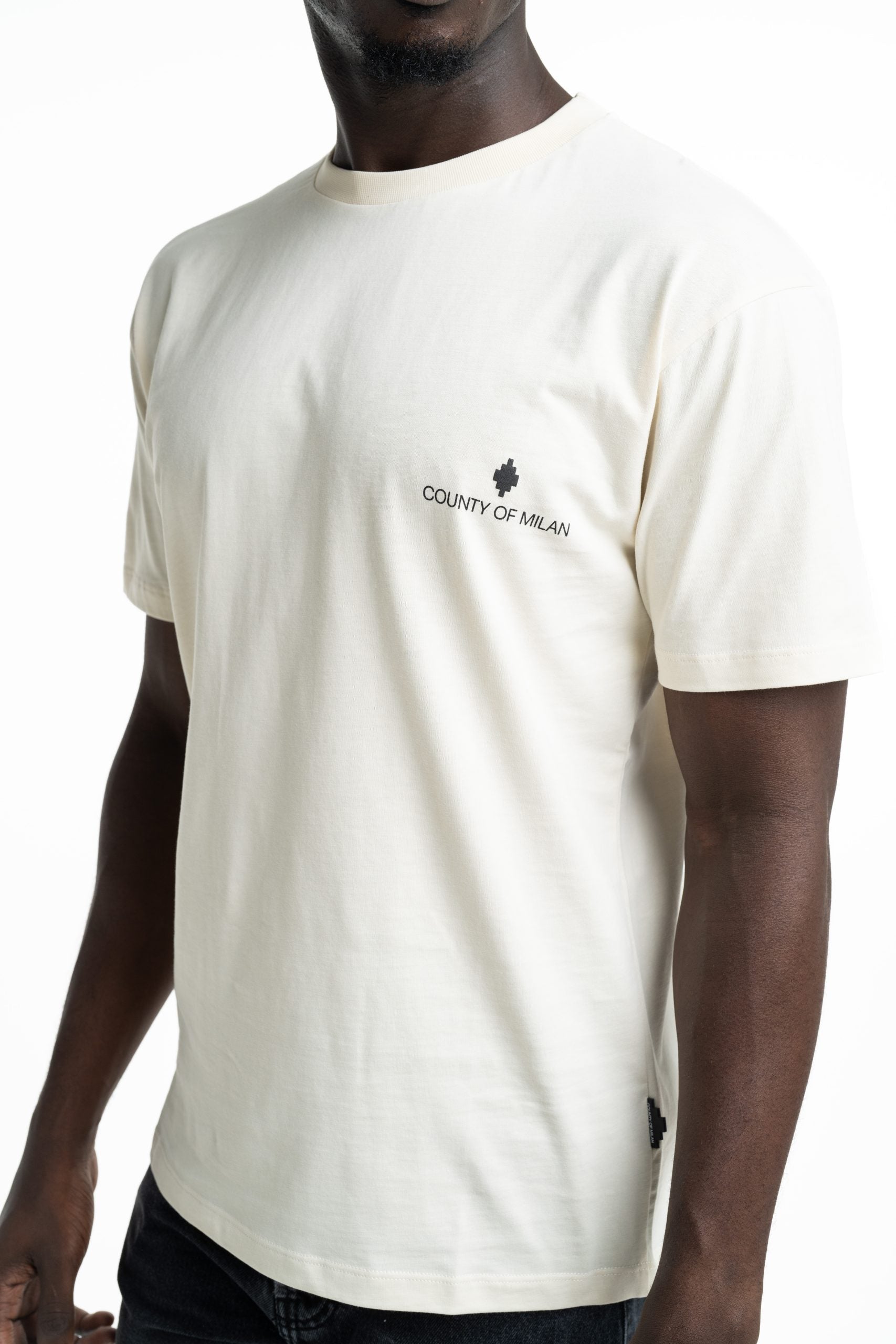 County Of Milan Men's T Shirt Coconut | S6CMMATH095-412